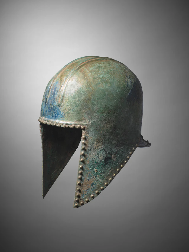 A Greek bronze Illyrian type helmet