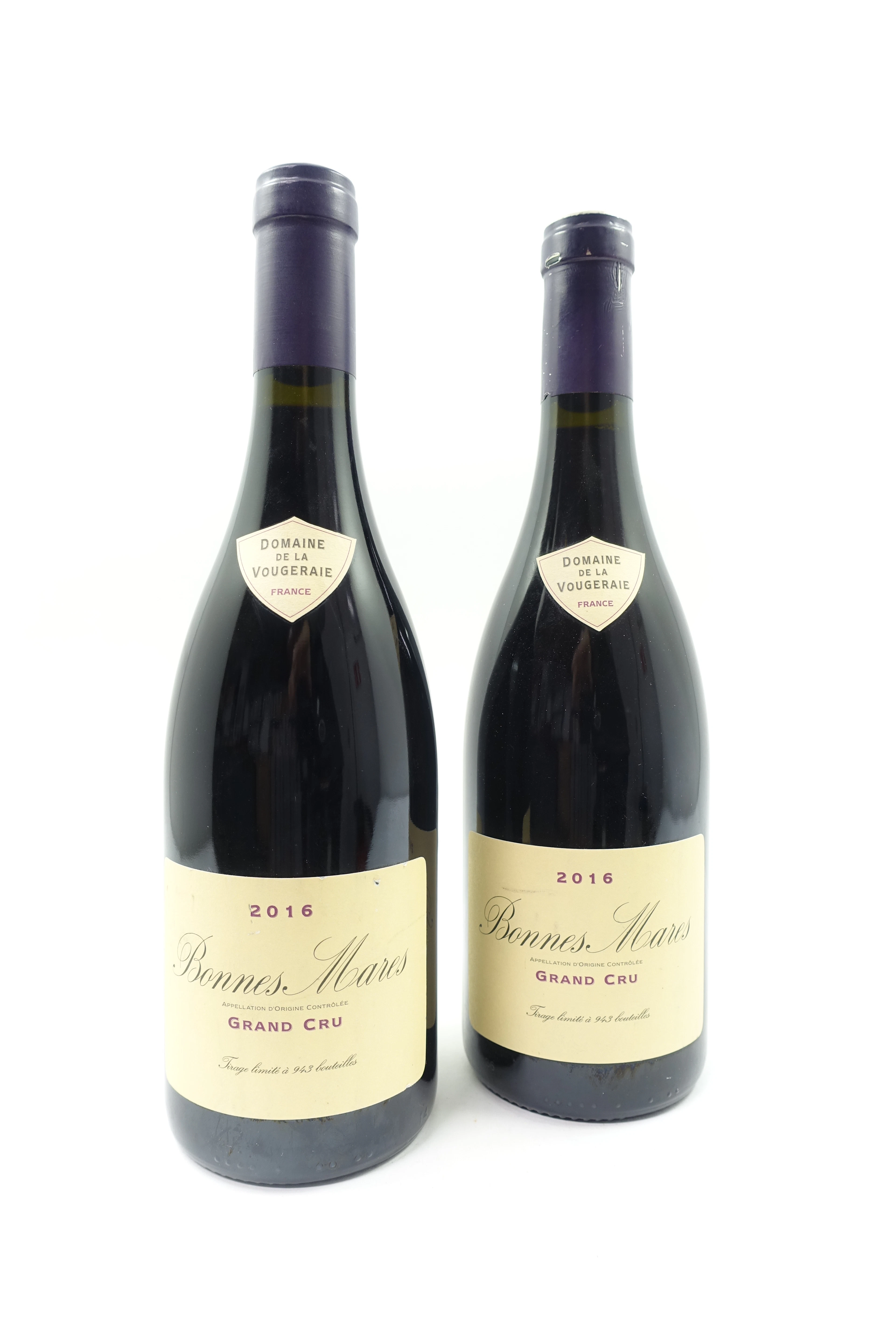 2 bts BONNES MARES 2016 Grand Cru. Domaine de la Vougeraie