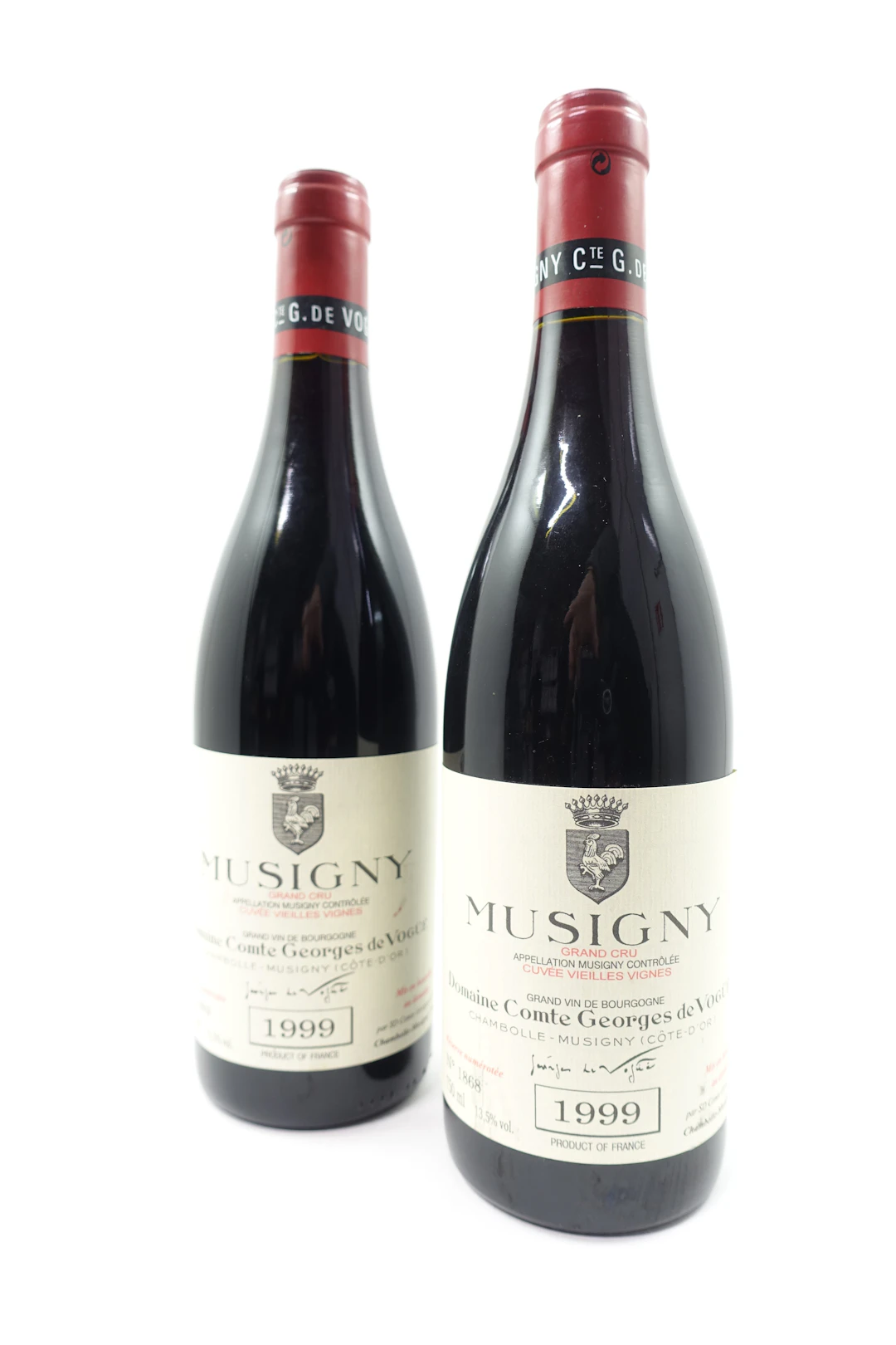 2 bts MUSIGNY 1999 Grand Cru. Domaine Comte Georges de Vogüe