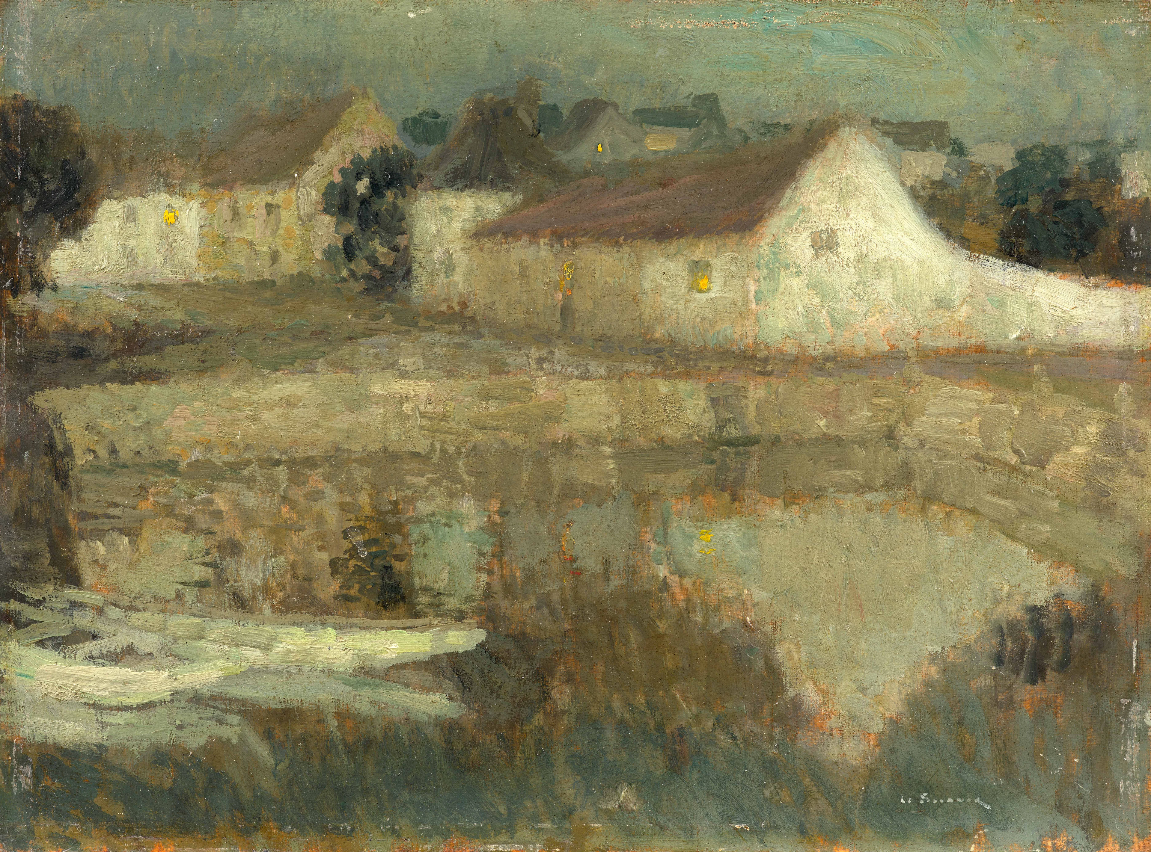 Le Port au clair de lune, Montreuil-Bellay - 1901