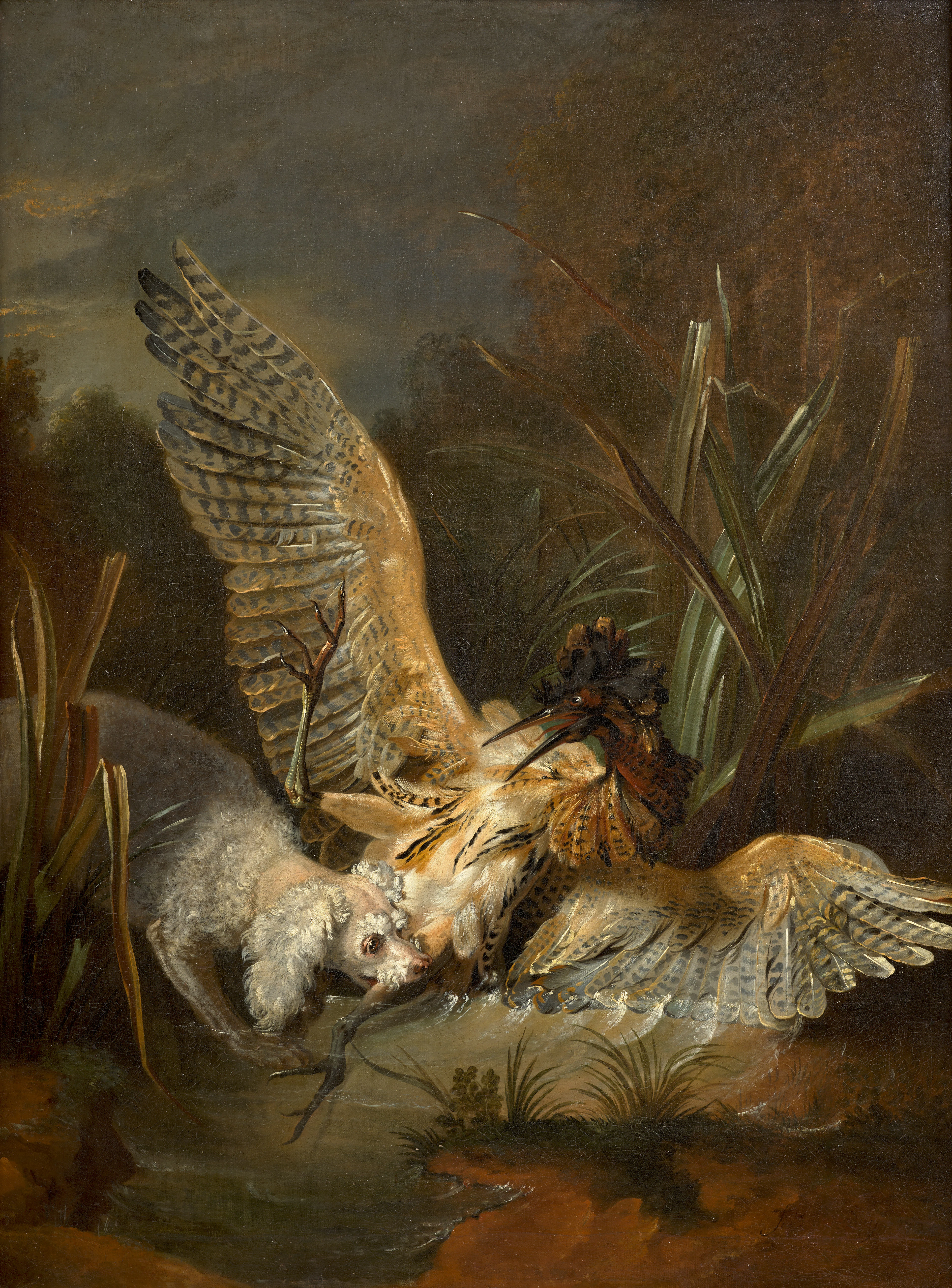 Jean-Baptiste OUDRY Paris, 1686 – Beauvais, 1755 Chien barbet attrapant