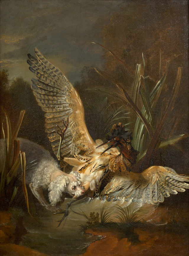 Jean-Baptiste OUDRY Paris, 1686 – Beauvais, 1755 Chien barbet attrapant