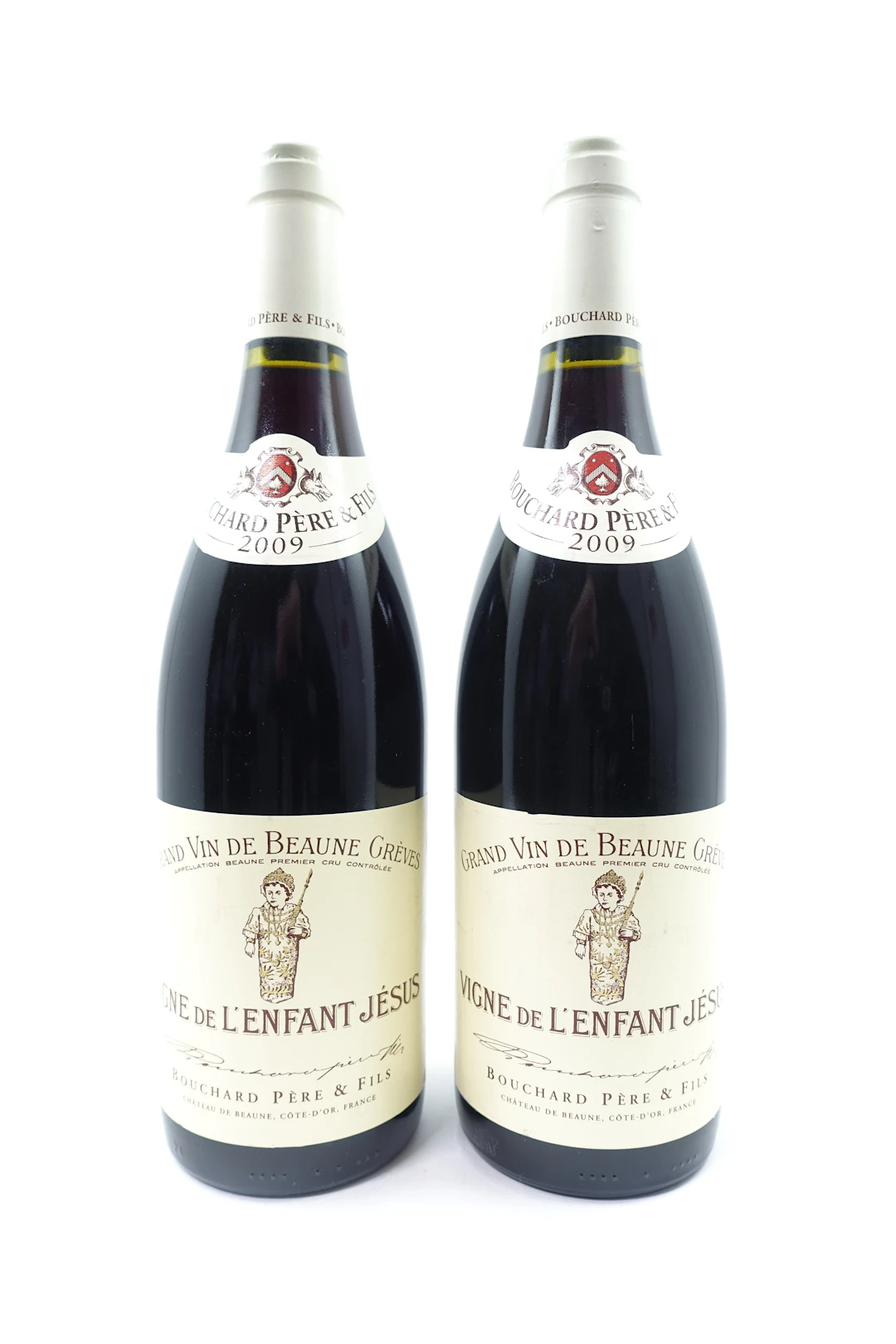 2 bts BEAUNE 2009 (rouge) 1er cru Grèves Vigne de l'Enfant Jésus.