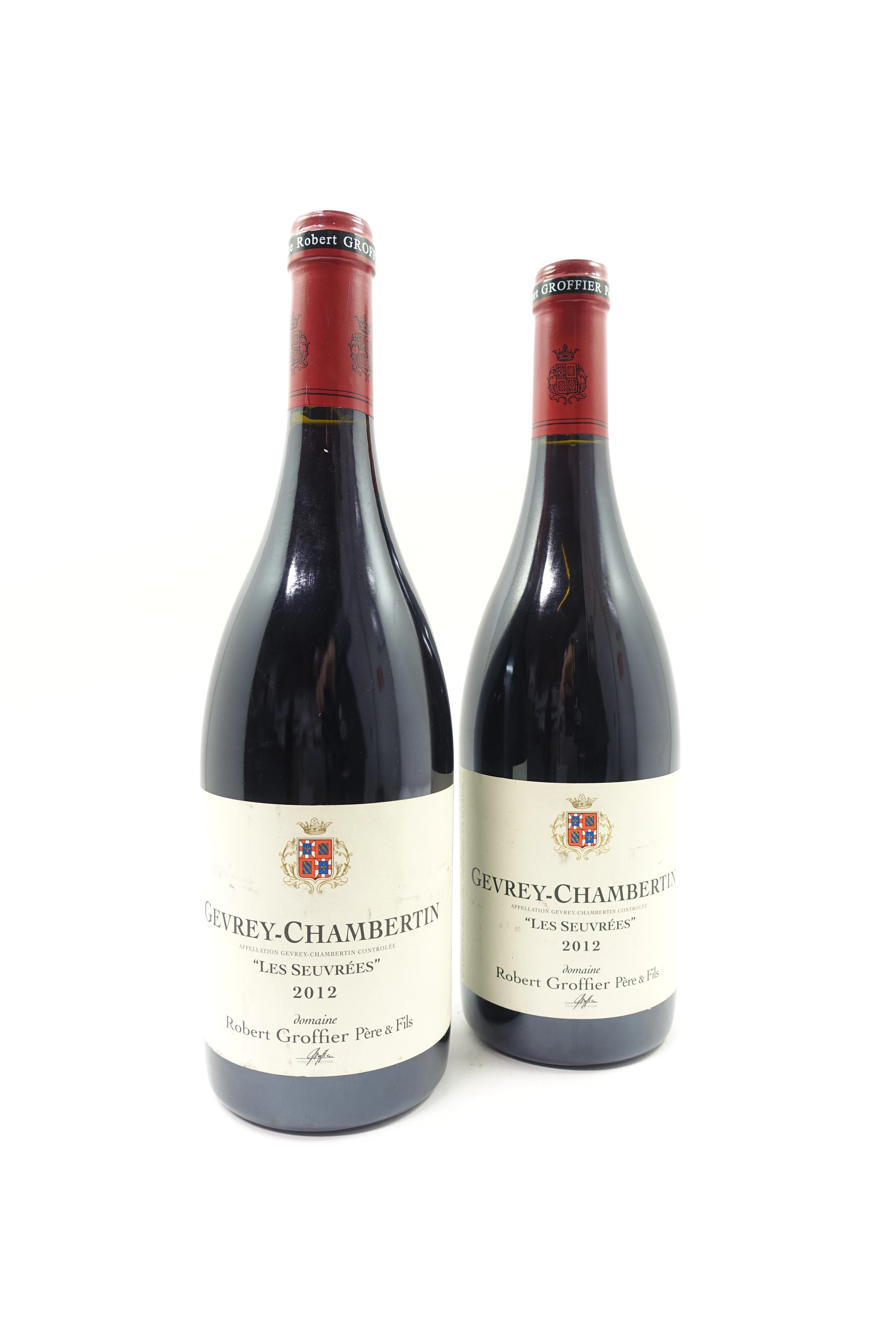 2 bts GEVREY CHAMBERTIN 2012 Les Seuvrées. Domaine Robert Groffier Père & Fils