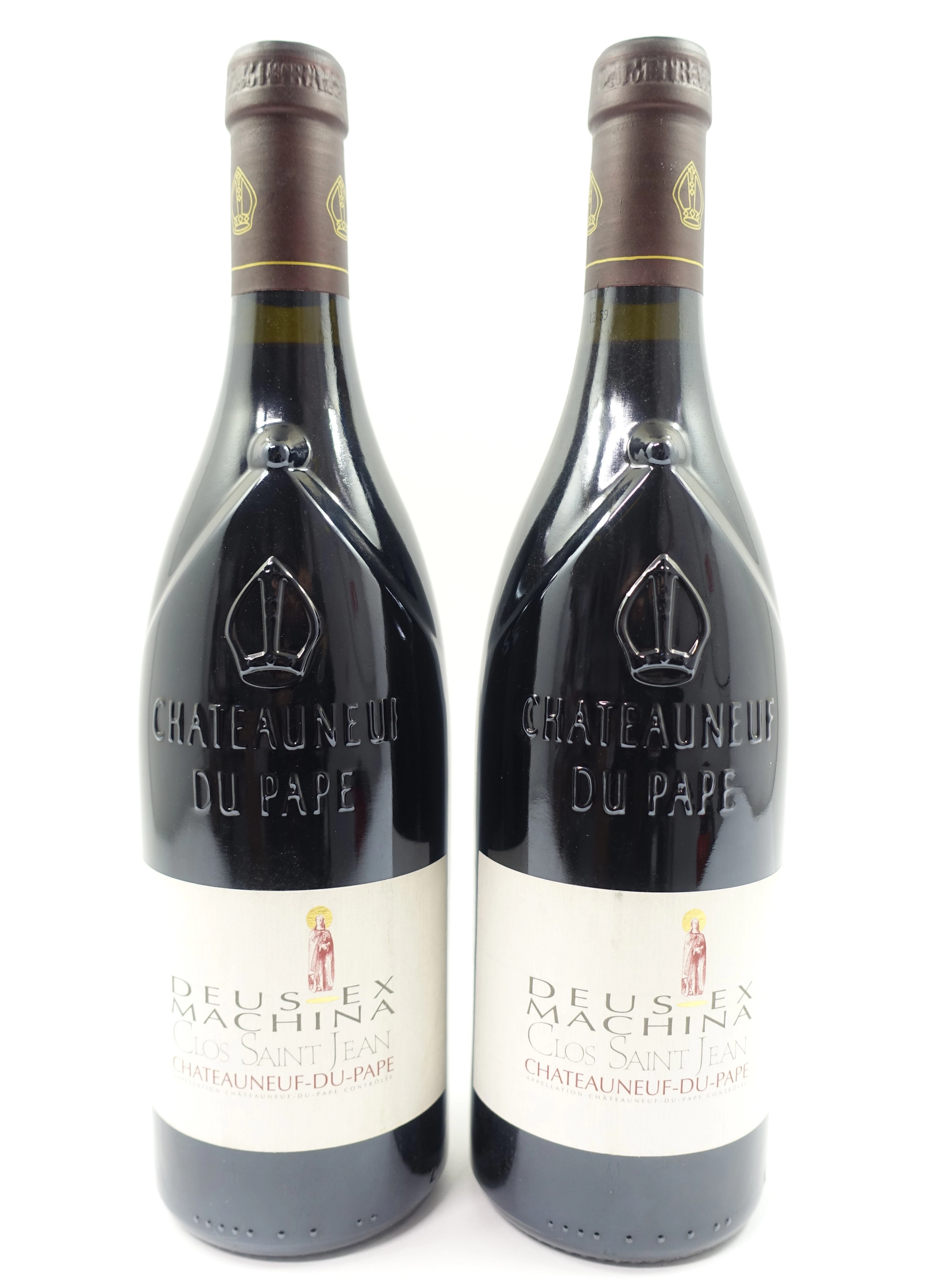 6 bts CHATEAUNEUF DU PAPE 2012 Clos Saint Jean. Deus-Ex Machina