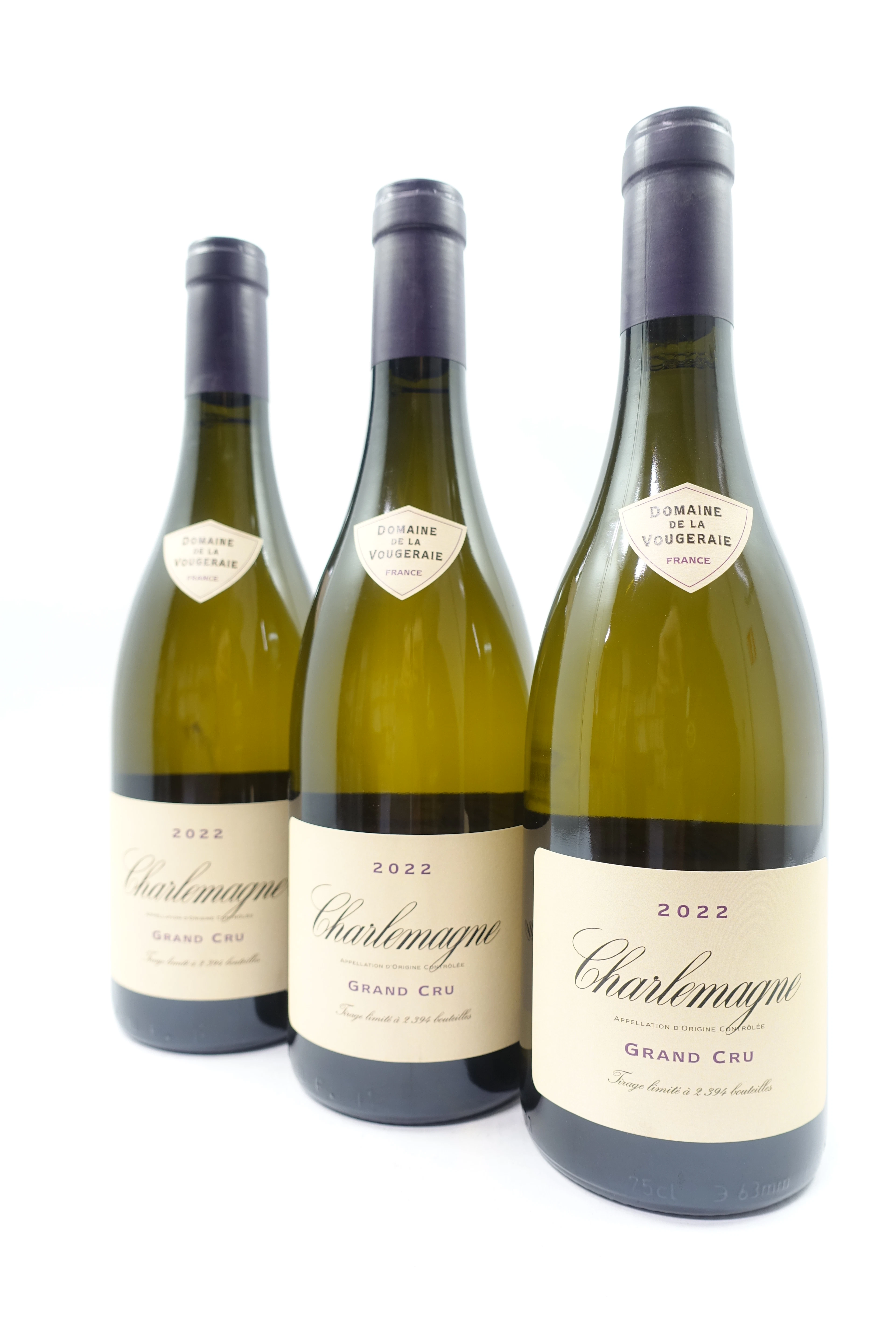 3 bts CORTON CHARLEMAGNE 2022 Grand Cru. Domaine de la Vougeraie