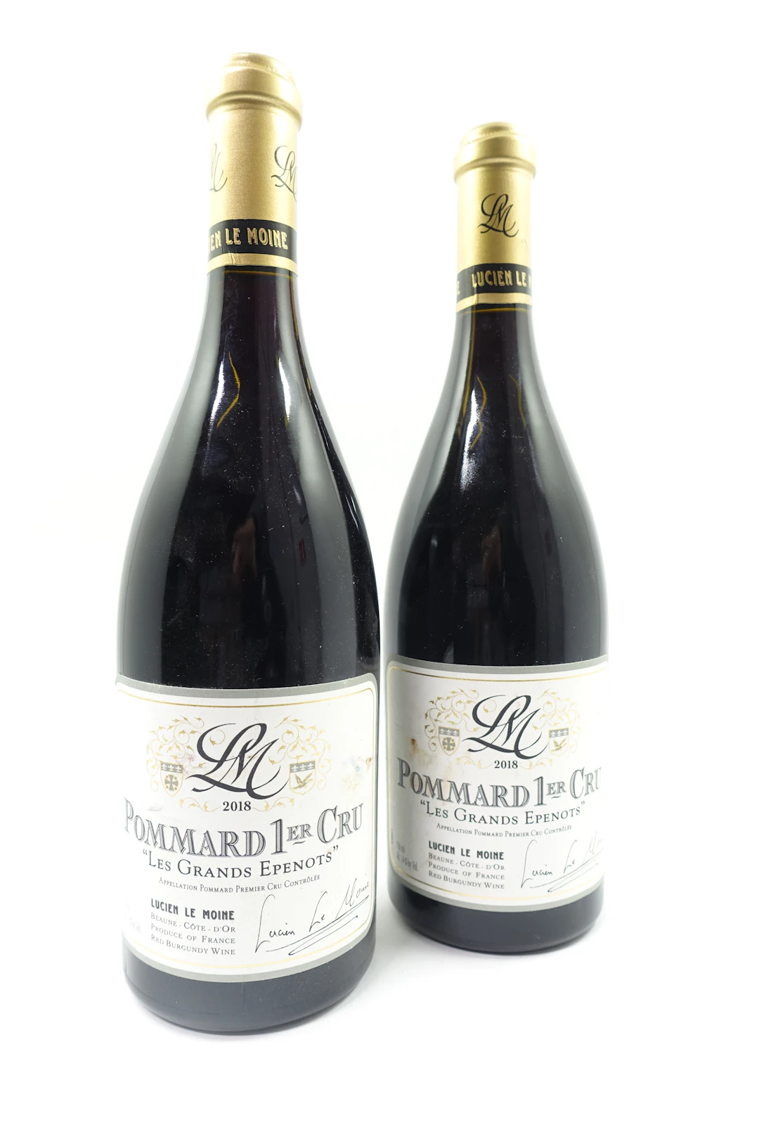 2 bts POMMARD 2018 1er Cru Grands Epenots. Lucien Le Moine