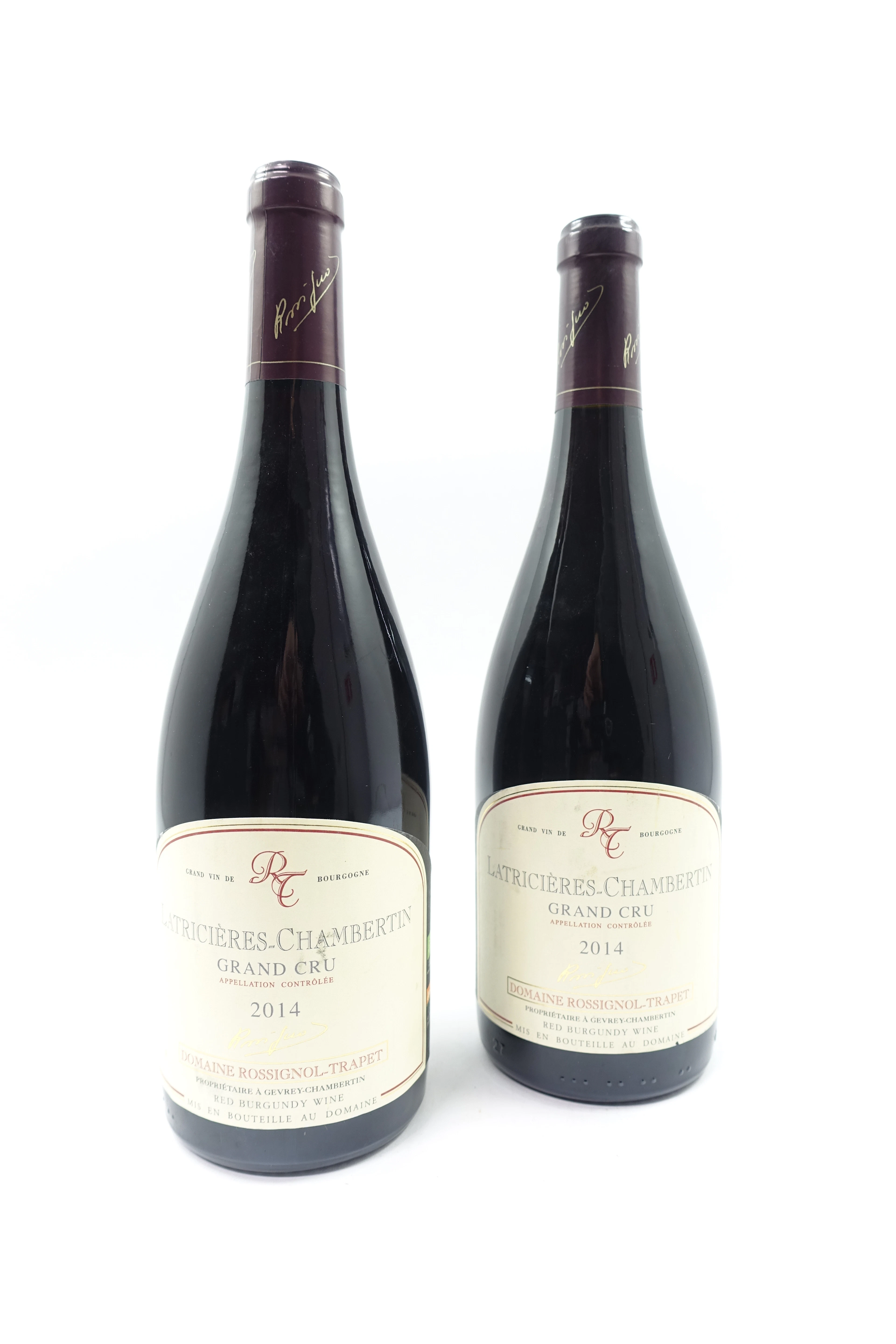 2 bts LATRICIERES CHAMBERTIN 2014 Grand Cru. Domaine Rossignol Trapet