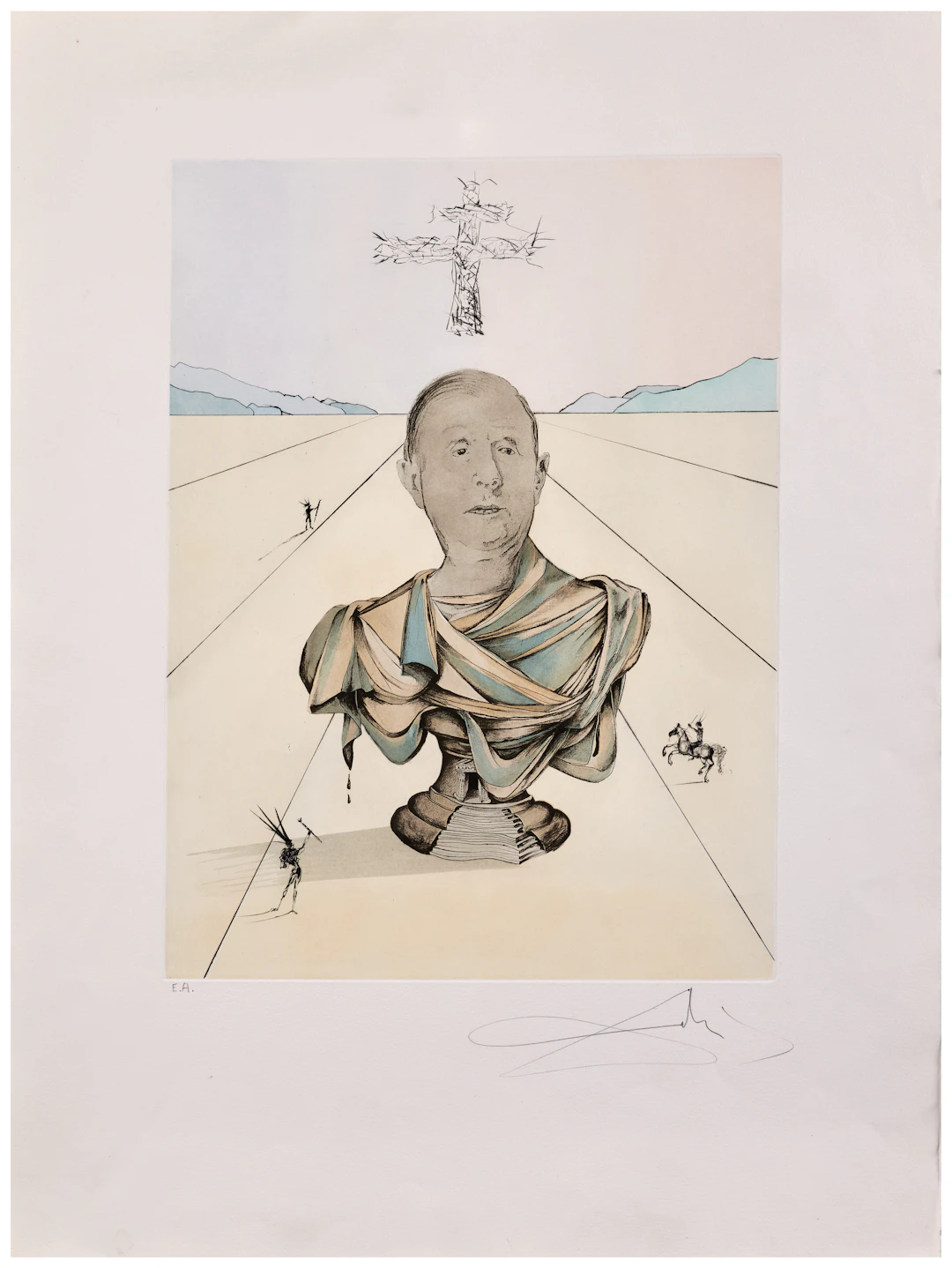 Salvador DALÍ 1904 - 1989 Général de Gaulle - 1974