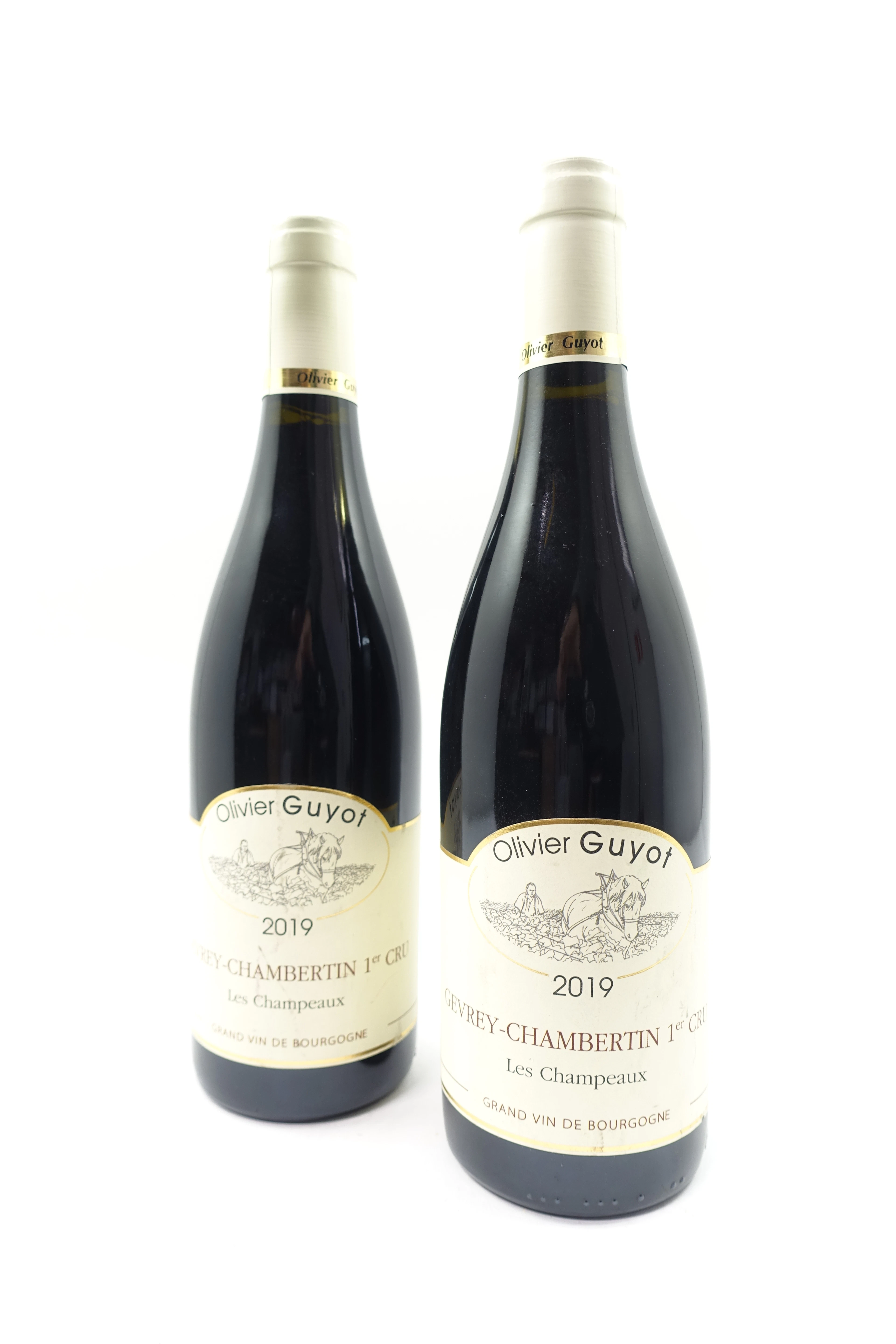 2 bts GEVREY CHAMBERTIN 2019 1er Cru Les Champeaux. Olivier Guyot