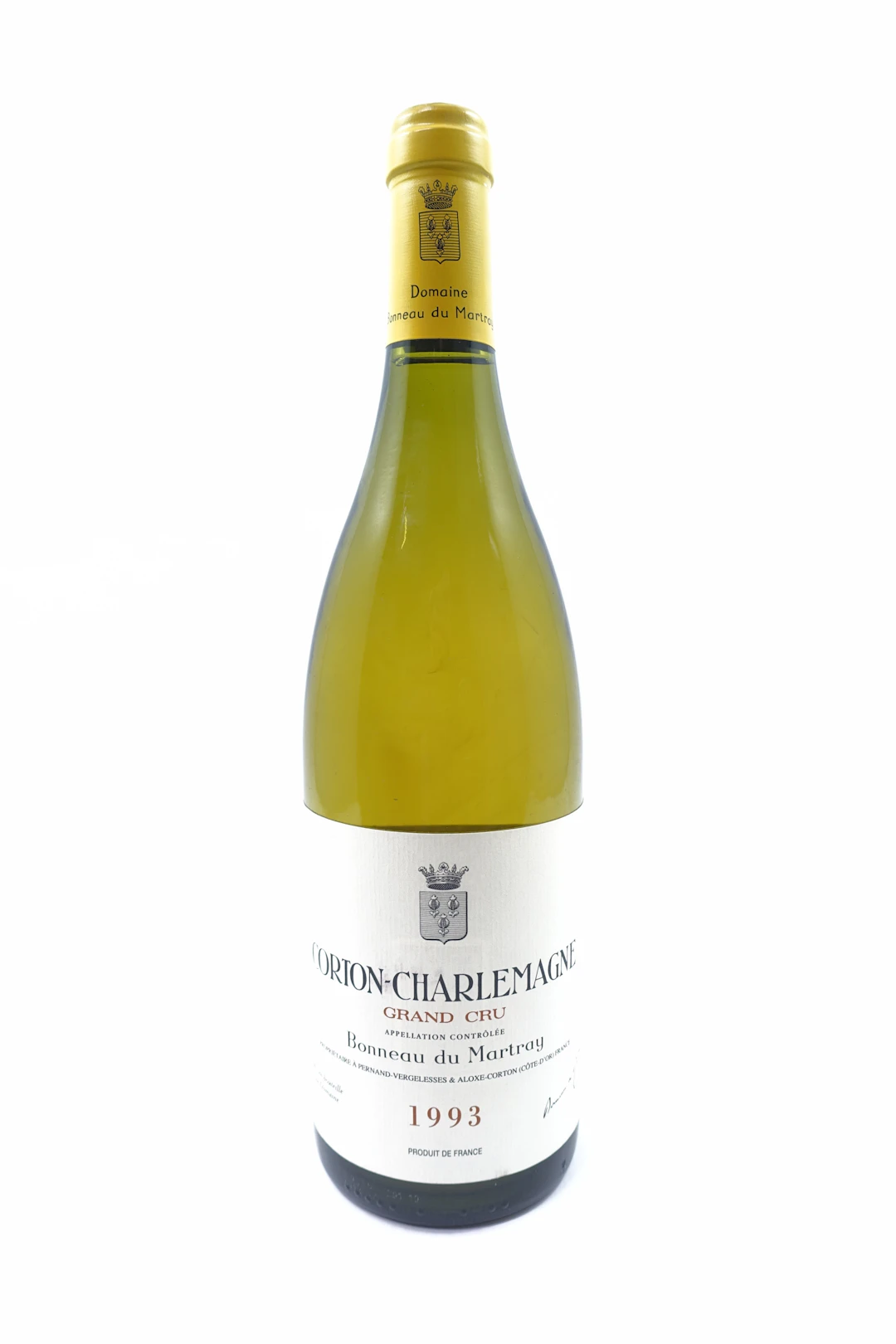 1 bt CORTON CHARLEMAGNE 1993 Grand Cru. Bonneau du Martray