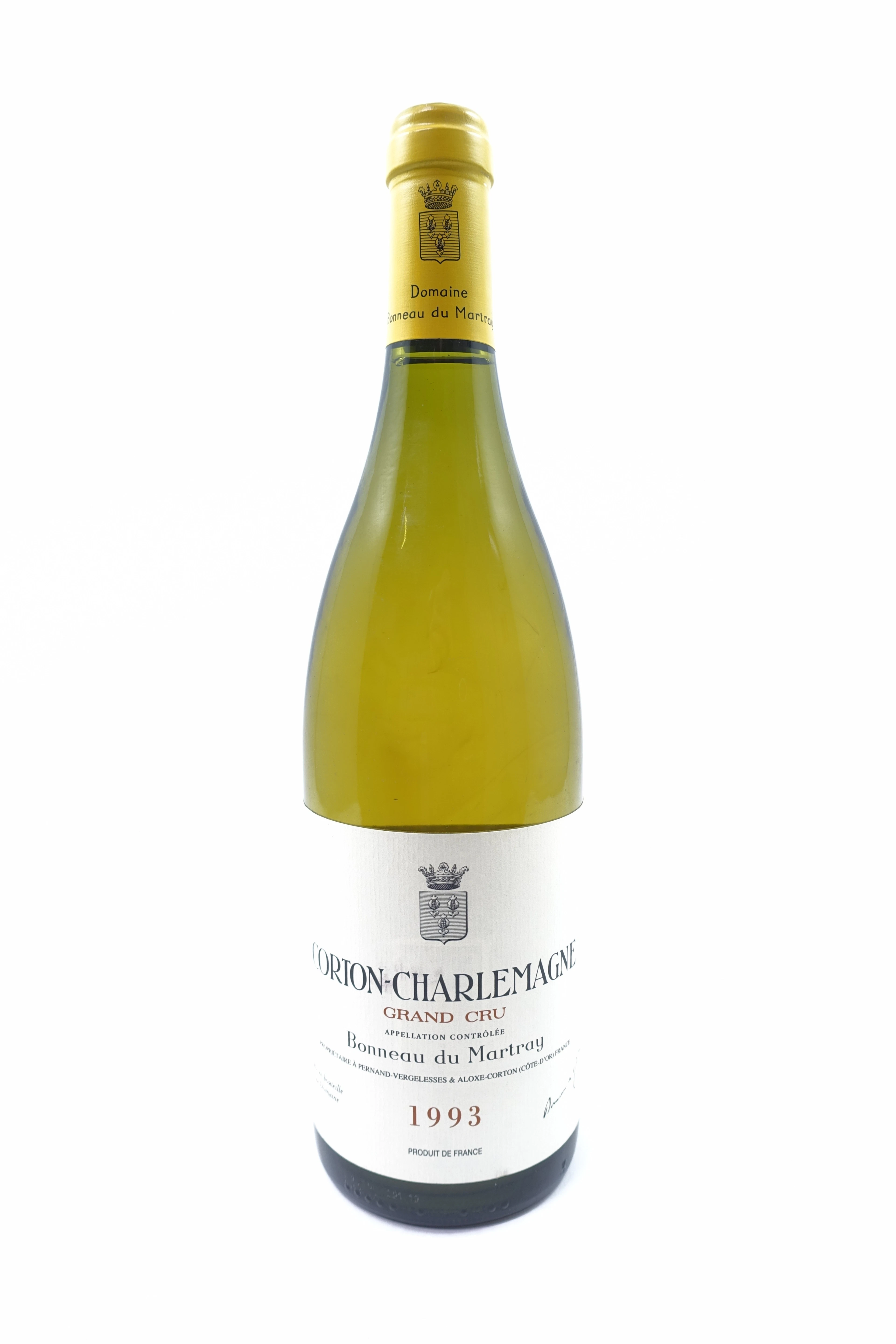 1 bt CORTON CHARLEMAGNE 1993 Grand Cru. Bonneau du Martray