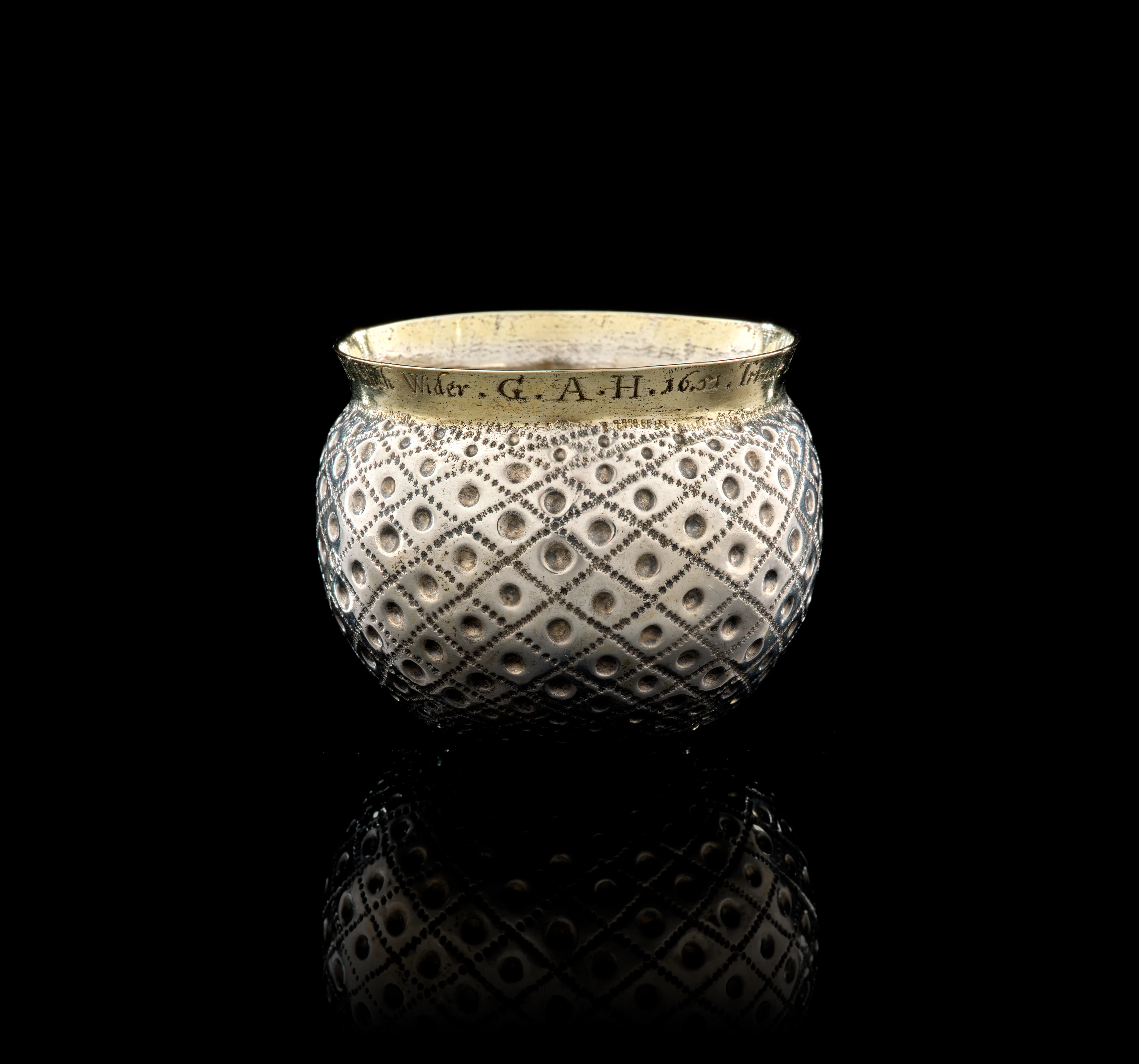 A German parcel-gilt silver beaker, The Master with the Mill Wheel