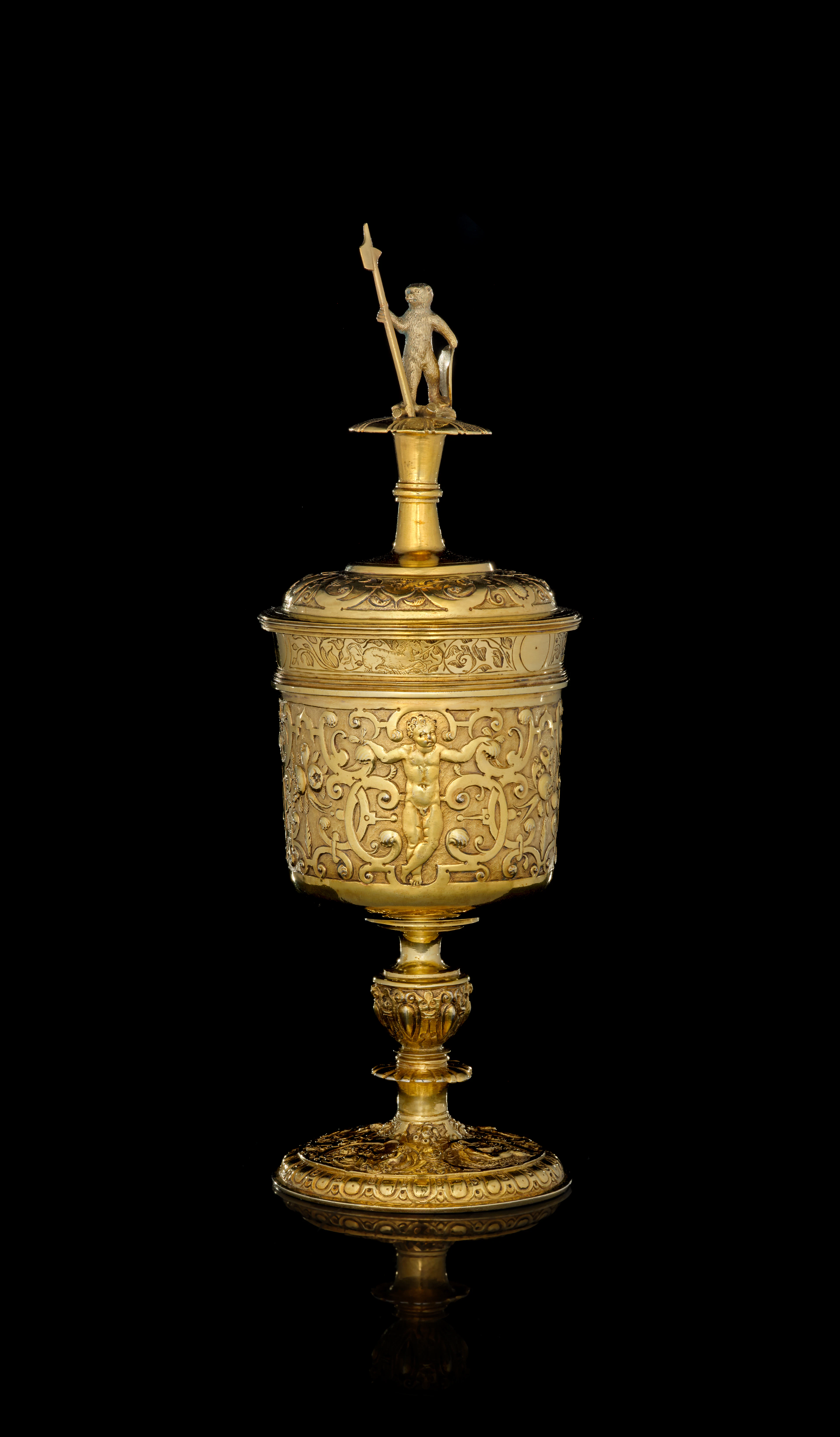 A Swiss silver-gilt covered cup, Jakob Hackbrett, Bern, circa 1575