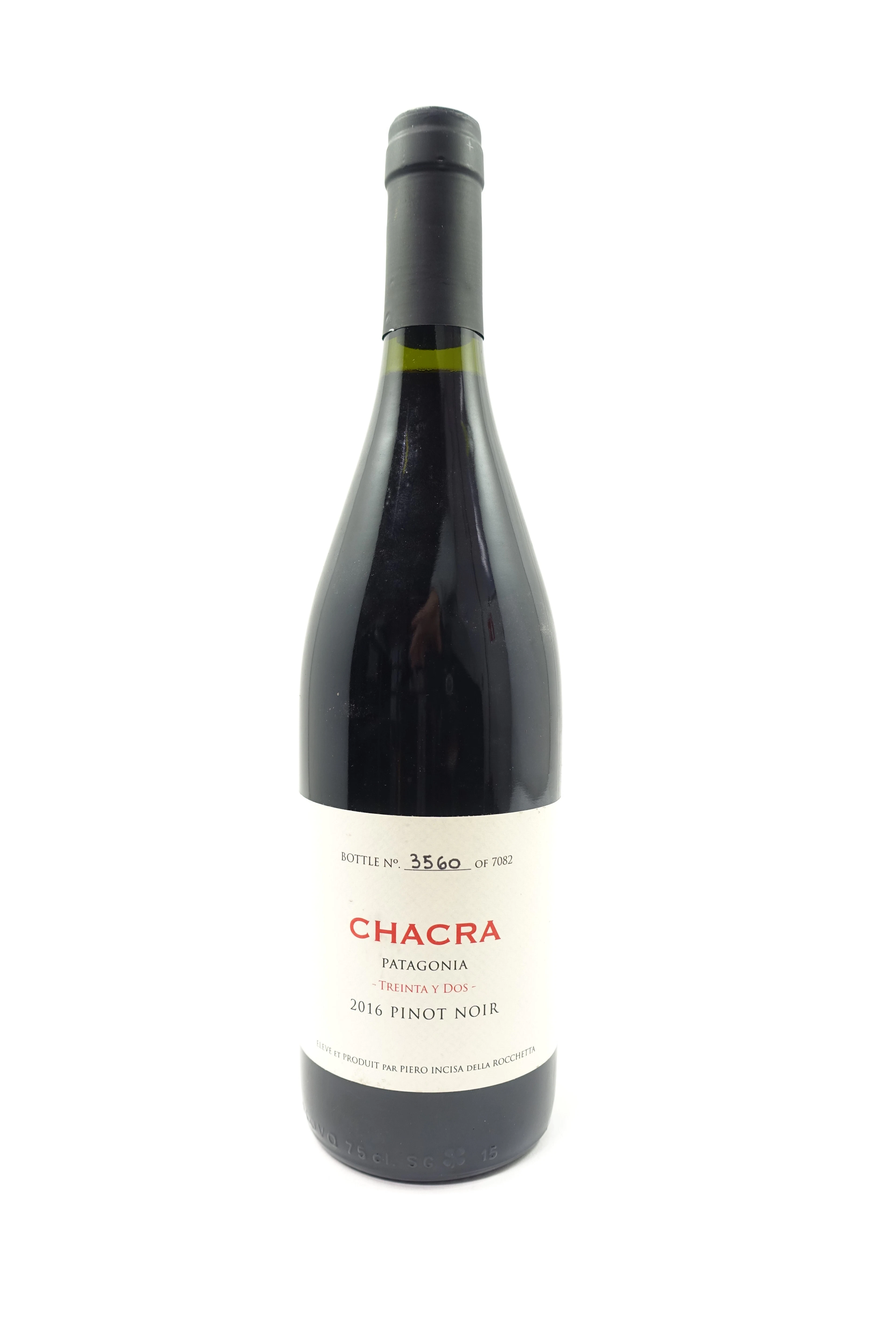 1 bt ARGENTINE - CHACRA 2016 Pinot Noir Treinta y Dos Patagonia