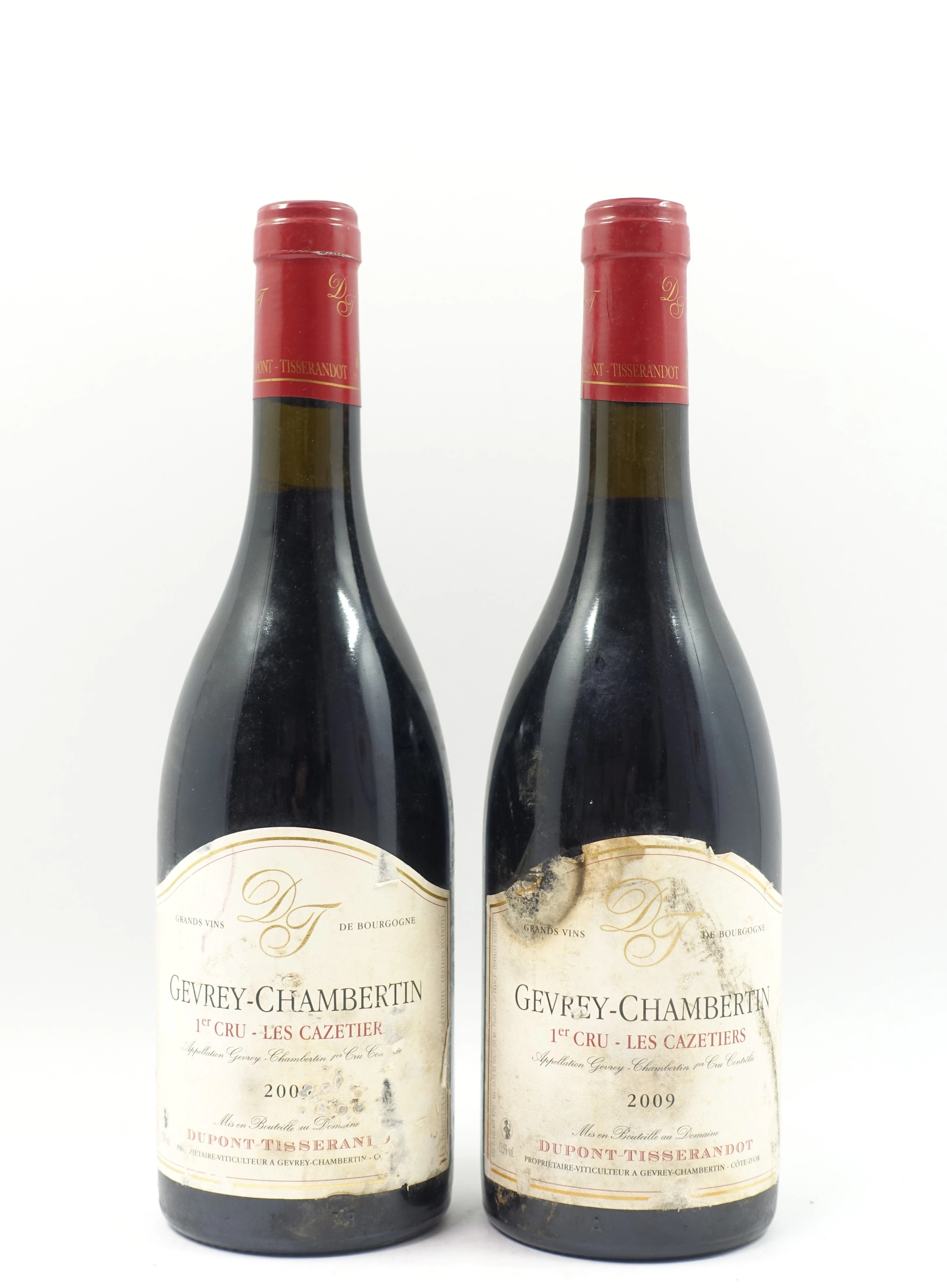 6 bts GEVREY CHAMBERTIN 2009 1er cru Cazetiers. Dupont Tisserandot