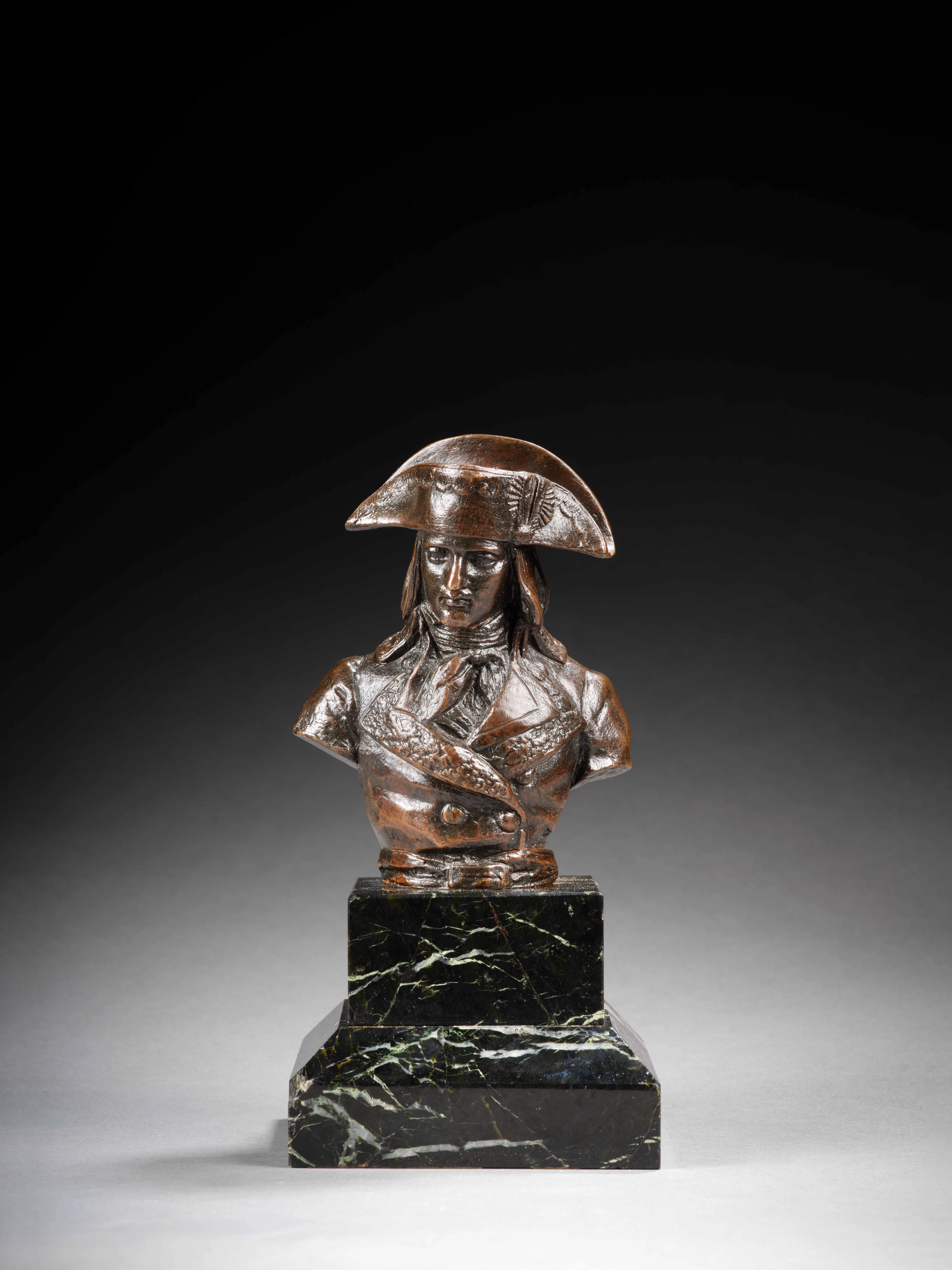 Antoine-Louis BARYE Paris, 1795 - 1875 Buste de Napoléon Bonaparte