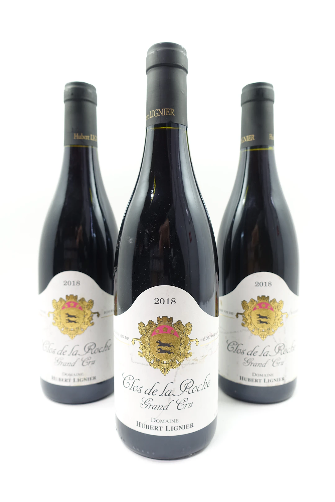 3 bts CLOS DE LA ROCHE 2018 Grand Cru. Domaine Hubert Lignier