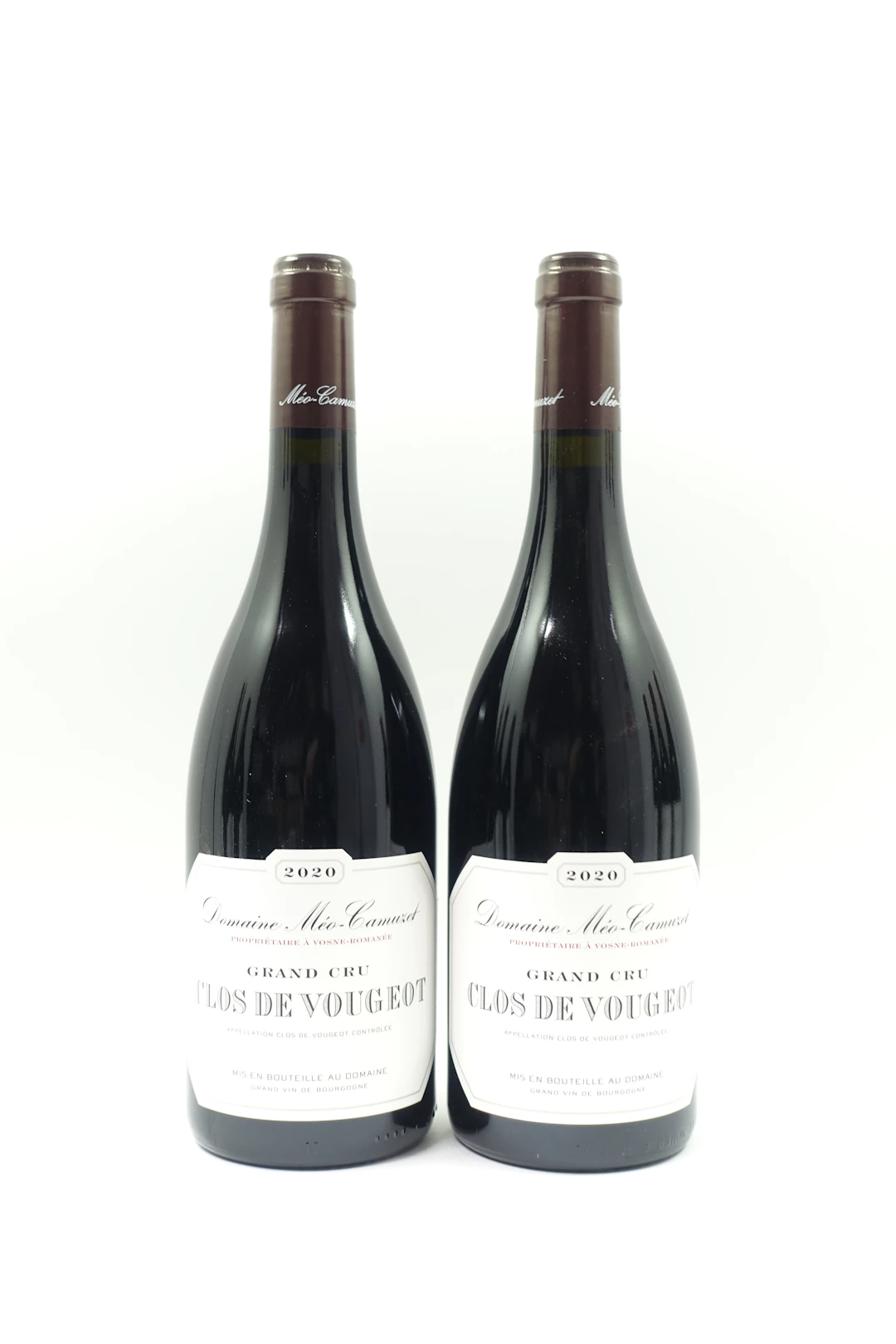 2 bts CLOS DE VOUGEOT 2020 Grand Cru. Domaine Méo Camuzet