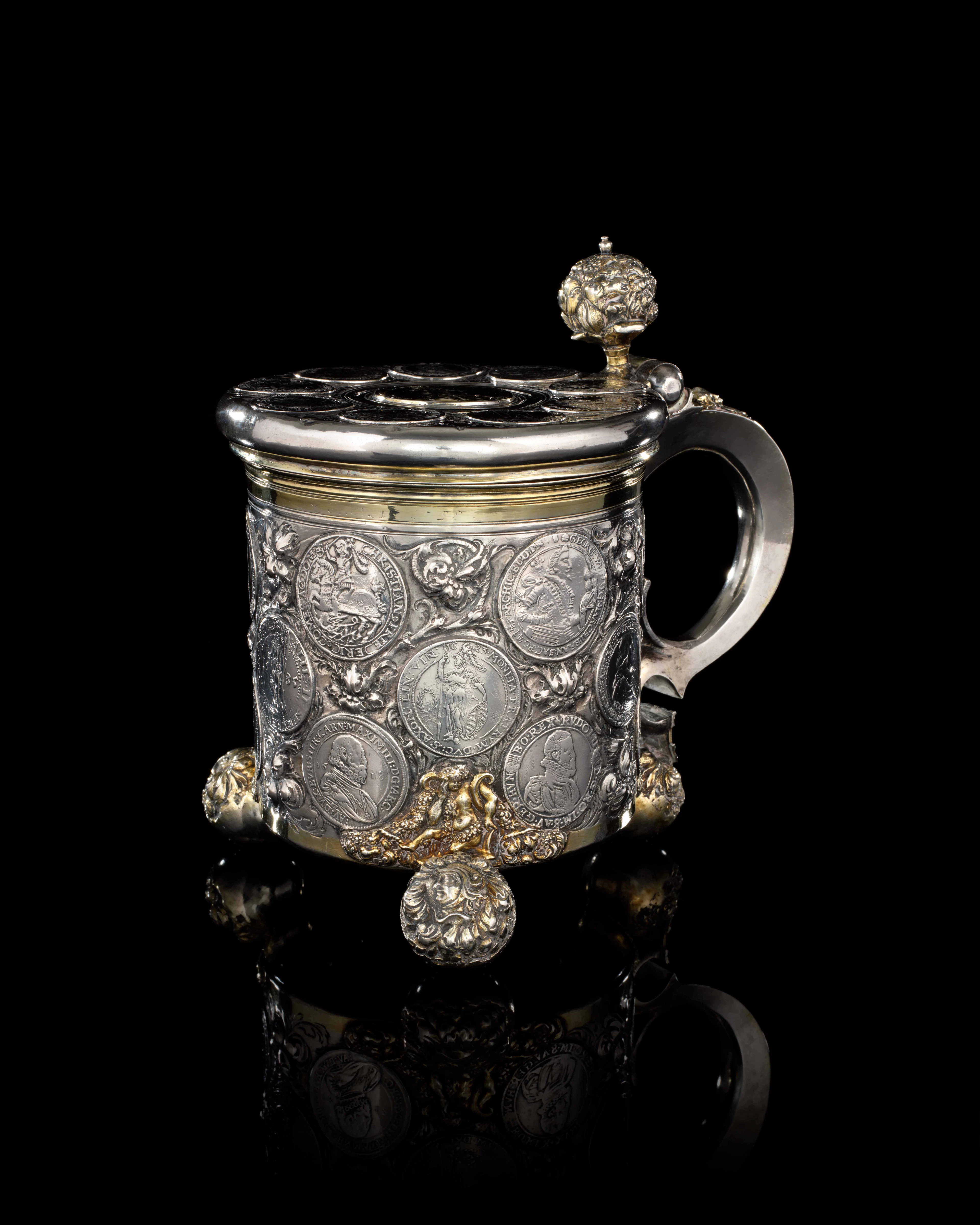 GRANDE CHOPE À PIÈCES EN ARGENT ET VERMEIL
