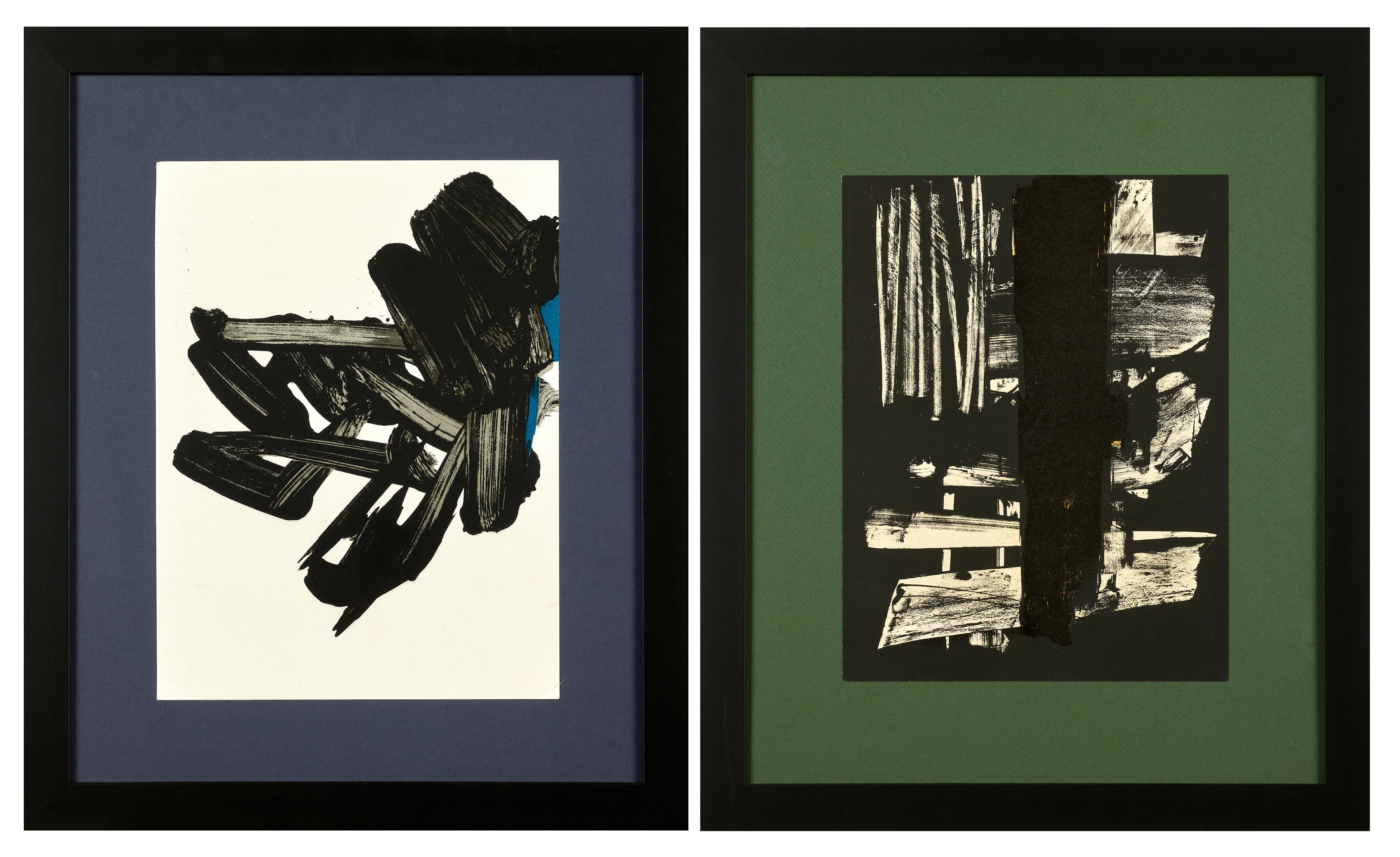 Pierre SOULAGES (D'après) Lithographie n°7 et Lithographie n° 9