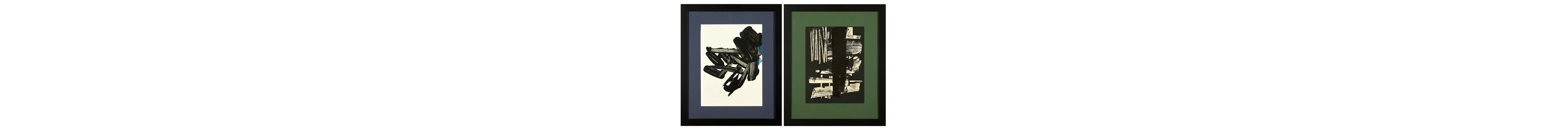Pierre SOULAGES Lithographie n°7 et Lithogrpahie n° 9