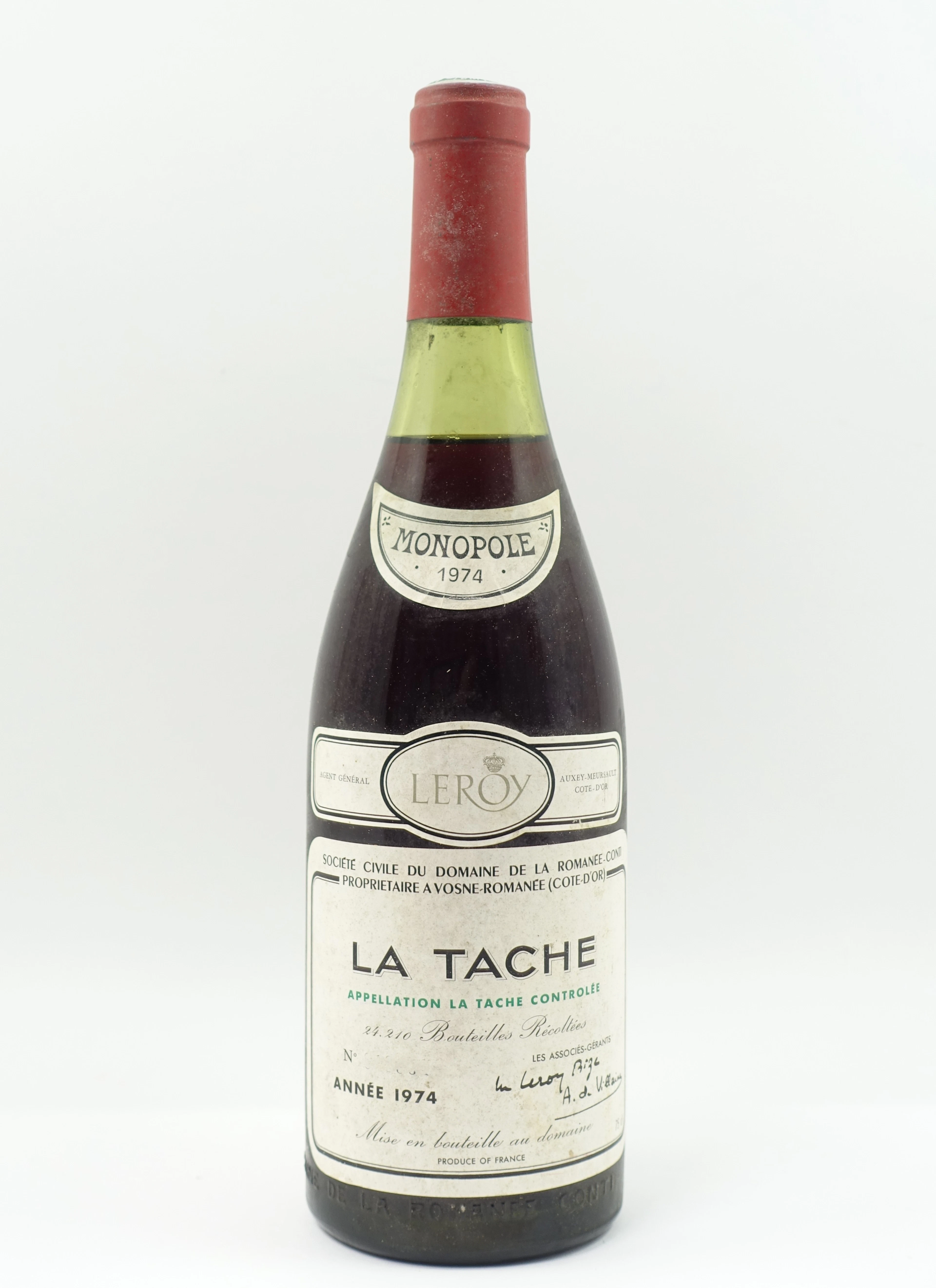 1 bt LA TACHE 1974 Grand Cru. Domaine de la Romanée Conti
