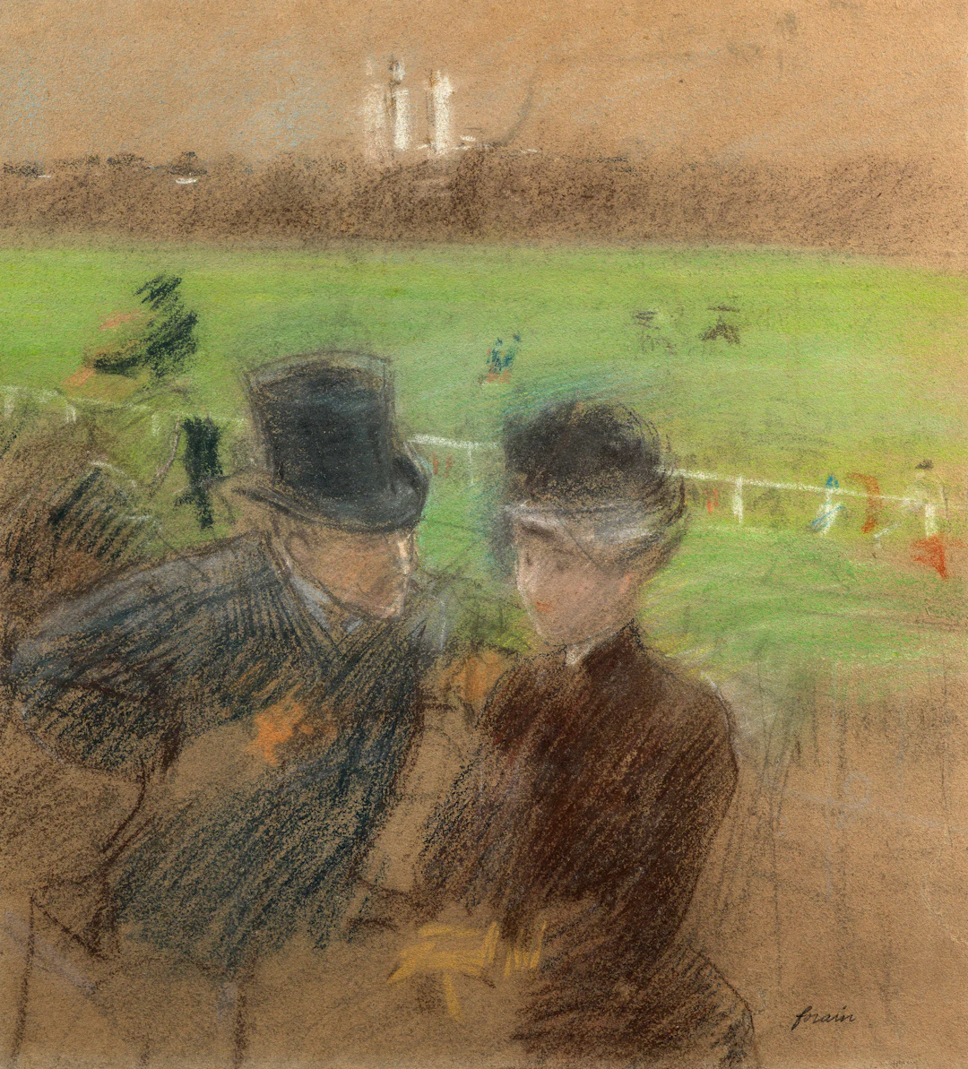Jean-Louis FORAIN 1852 - 1931 Les courses à Longchamp – circa 1885