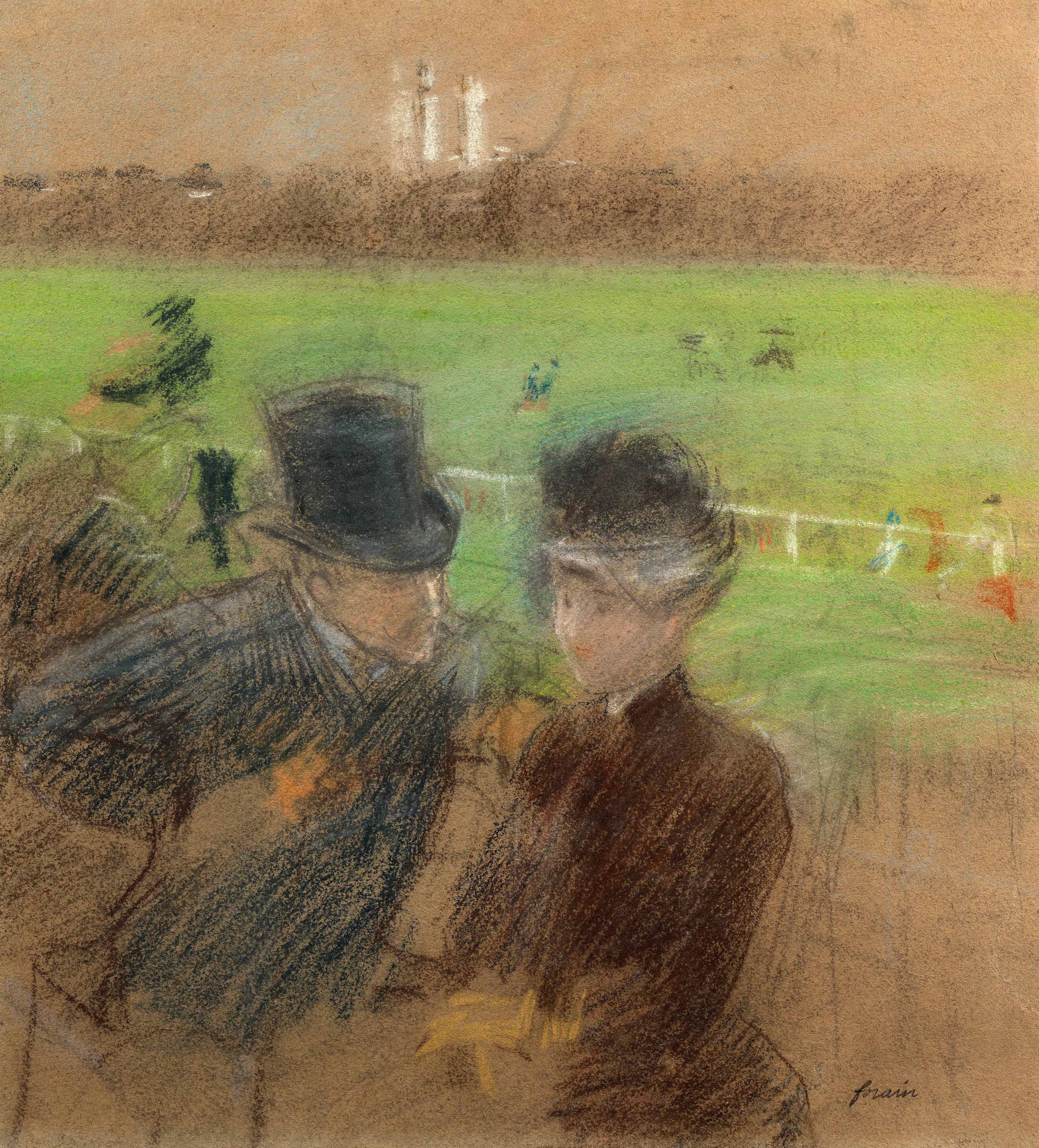 Jean-Louis FORAIN 1852 - 1931 Les courses à Longchamp – circa 1885