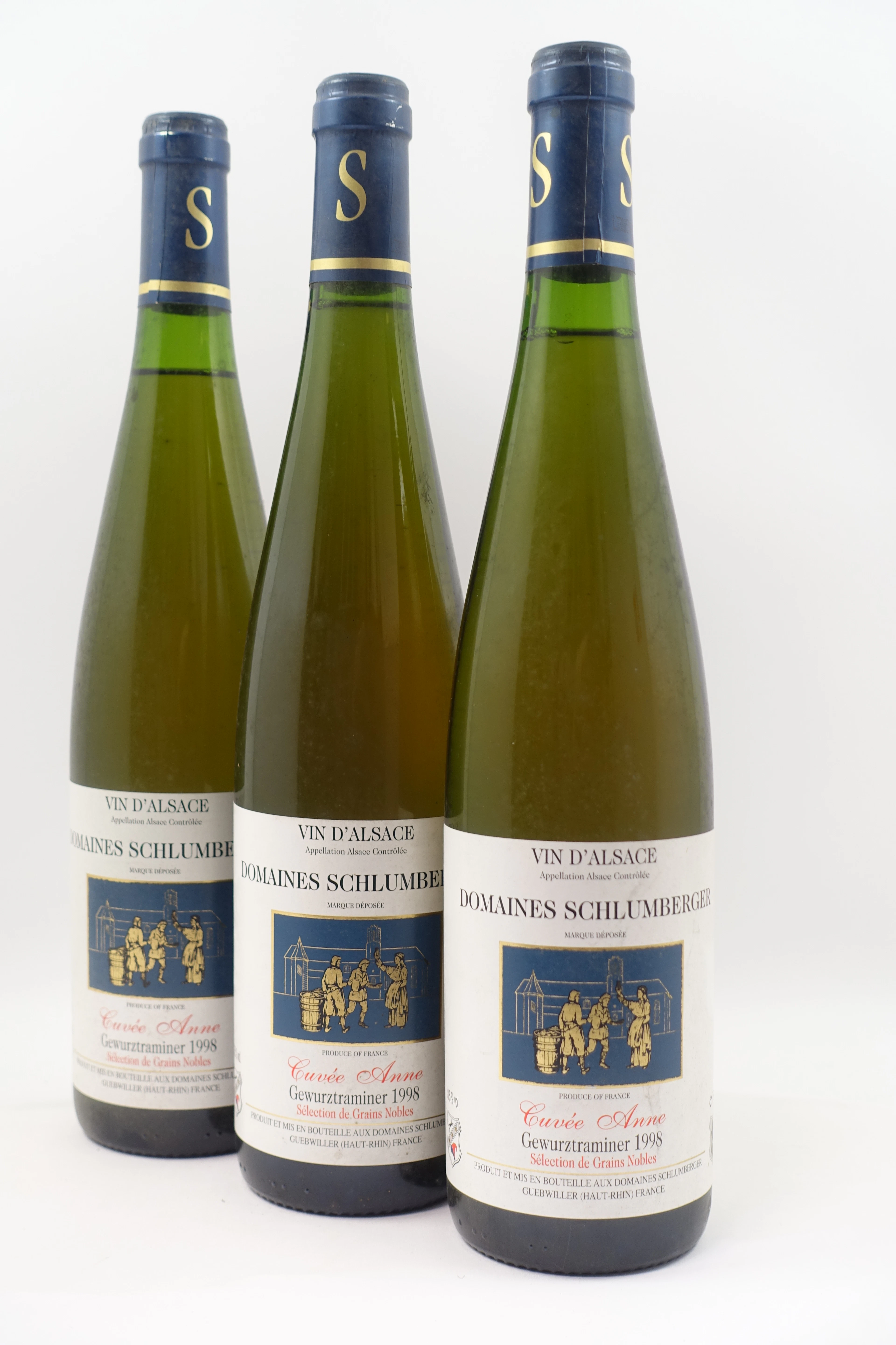 3 bts ALSACE GEWURZTRAMINER 1998 (moelleux) Cuvée Anne. Séléction