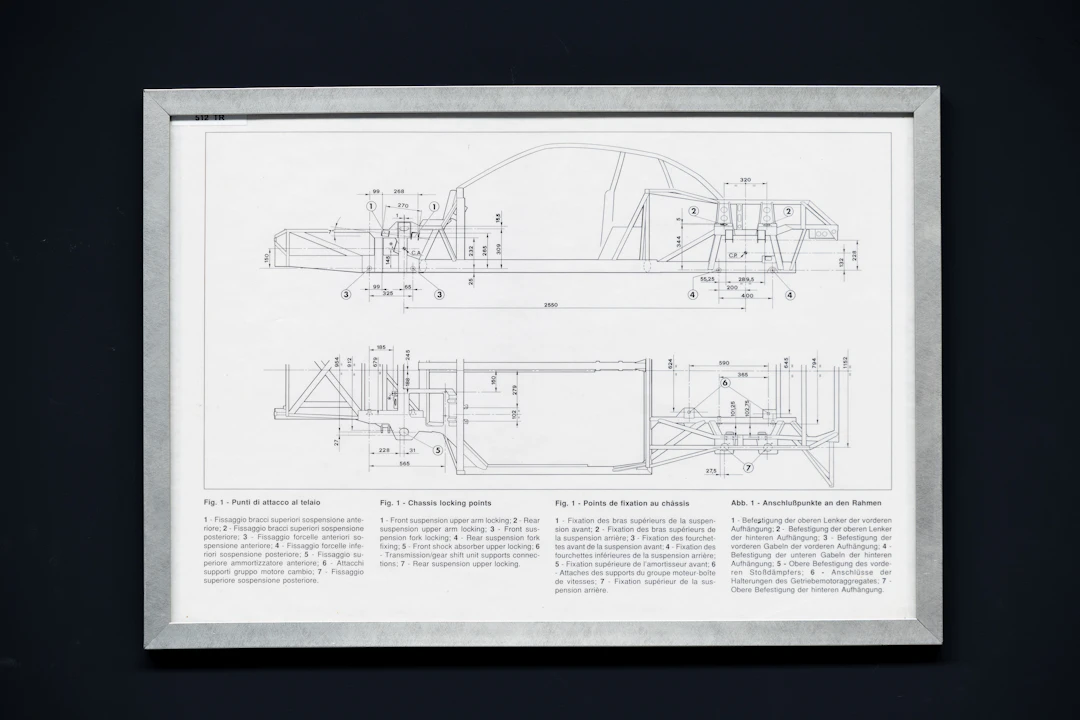 Ferrari – Chassis technical drawings No reserve