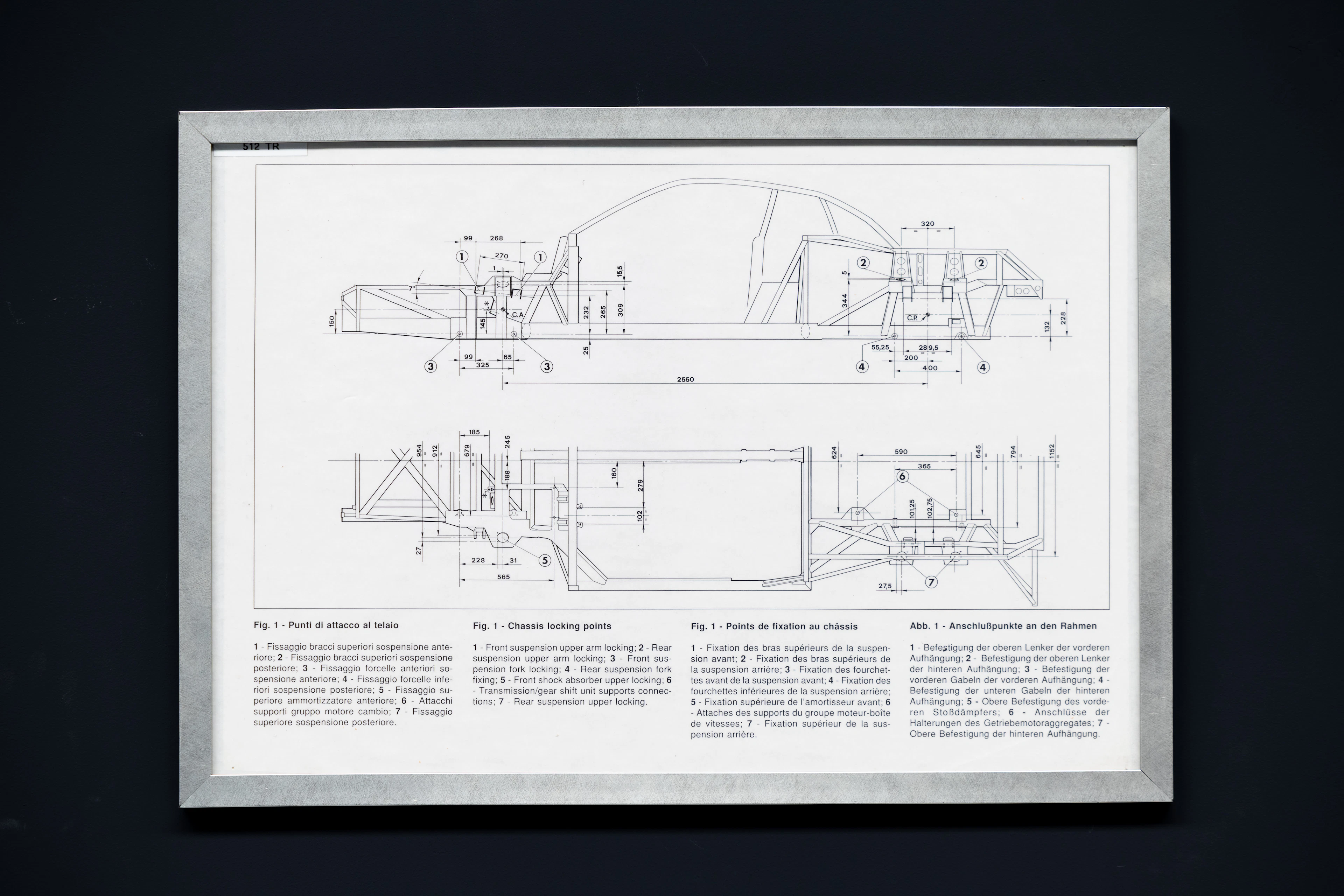 Ferrari – Chassis technical drawings No reserve