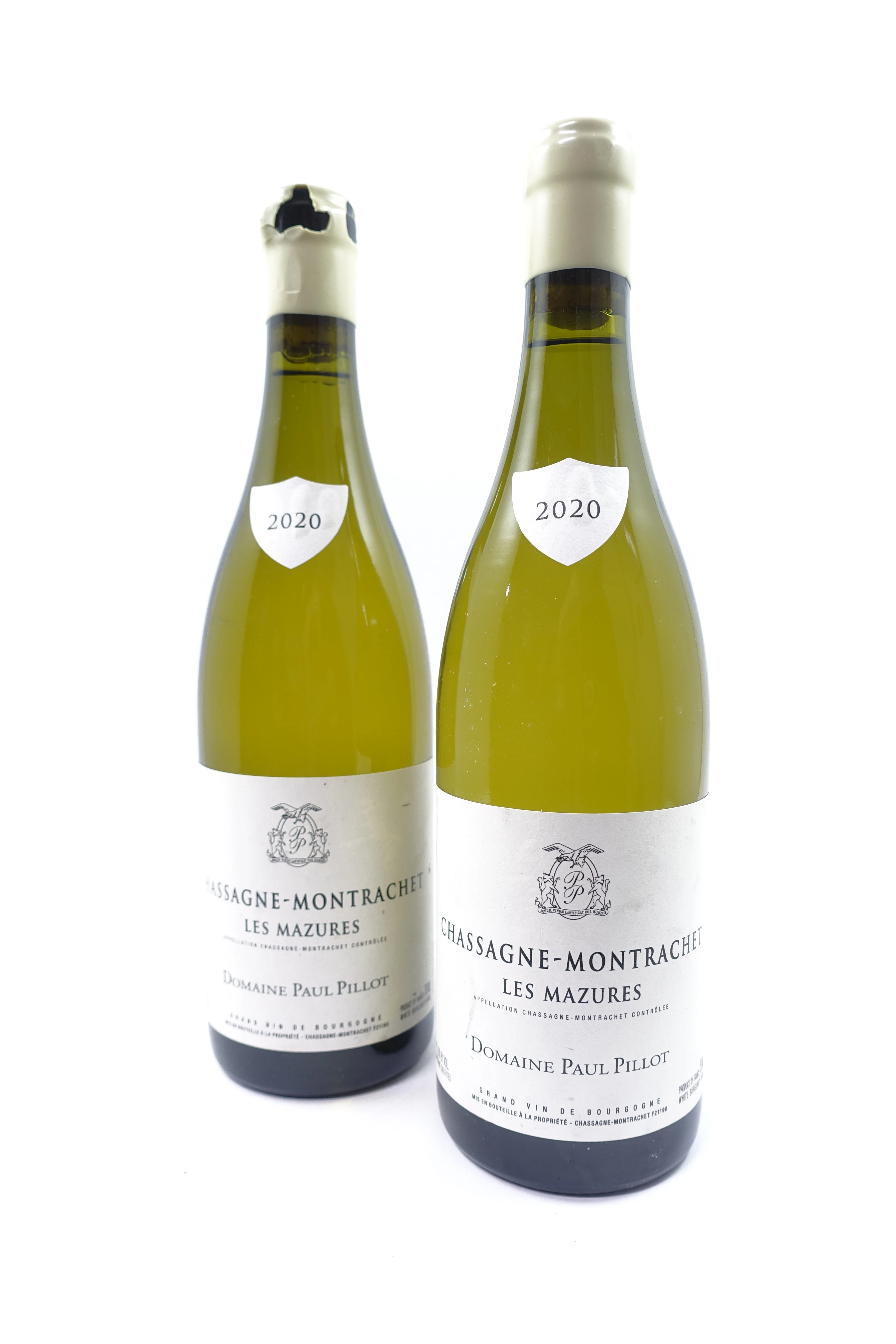2 bts CHASSAGNE MONTRACHET 2020 (blanc) Les Mazures. Domaine Paul Pillot