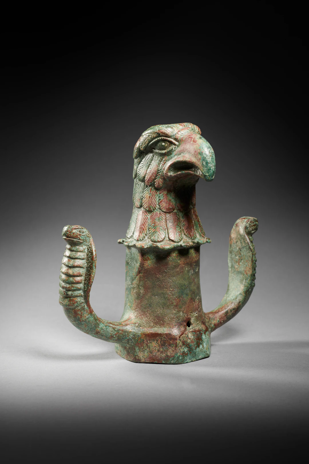 A Roman bronze charriot fitting in a shape of an eagle