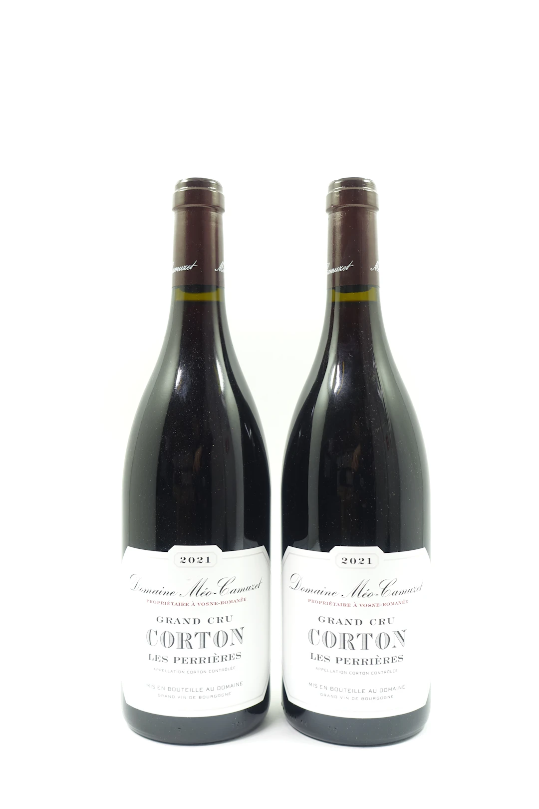 2 bts CORTON 2021 Grand Cru Les Perrières. Domaine Méo Camuzet