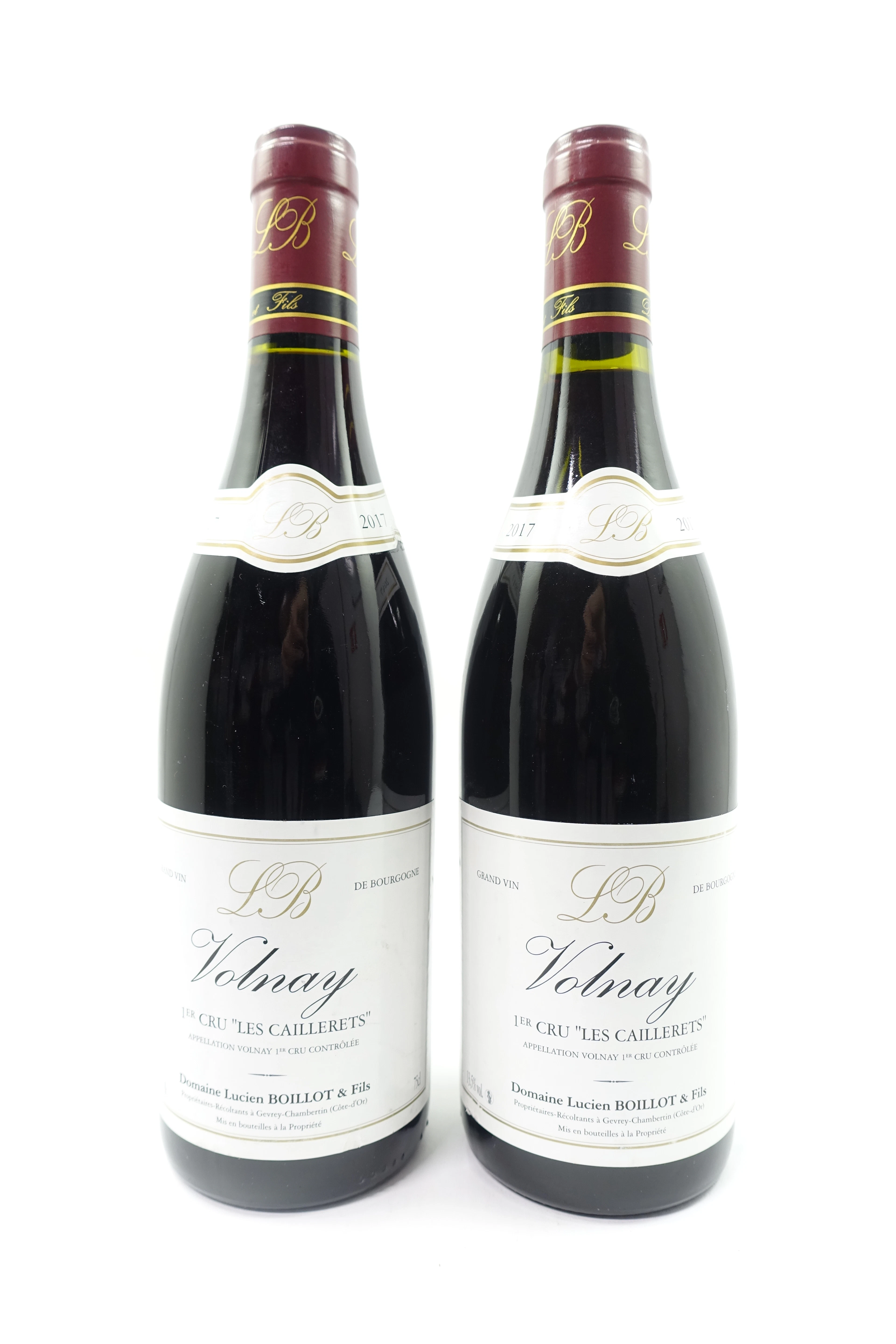 2 bts VOLNAY 2017 1er Cru Les Caillerets. Domaine Y.Clerget