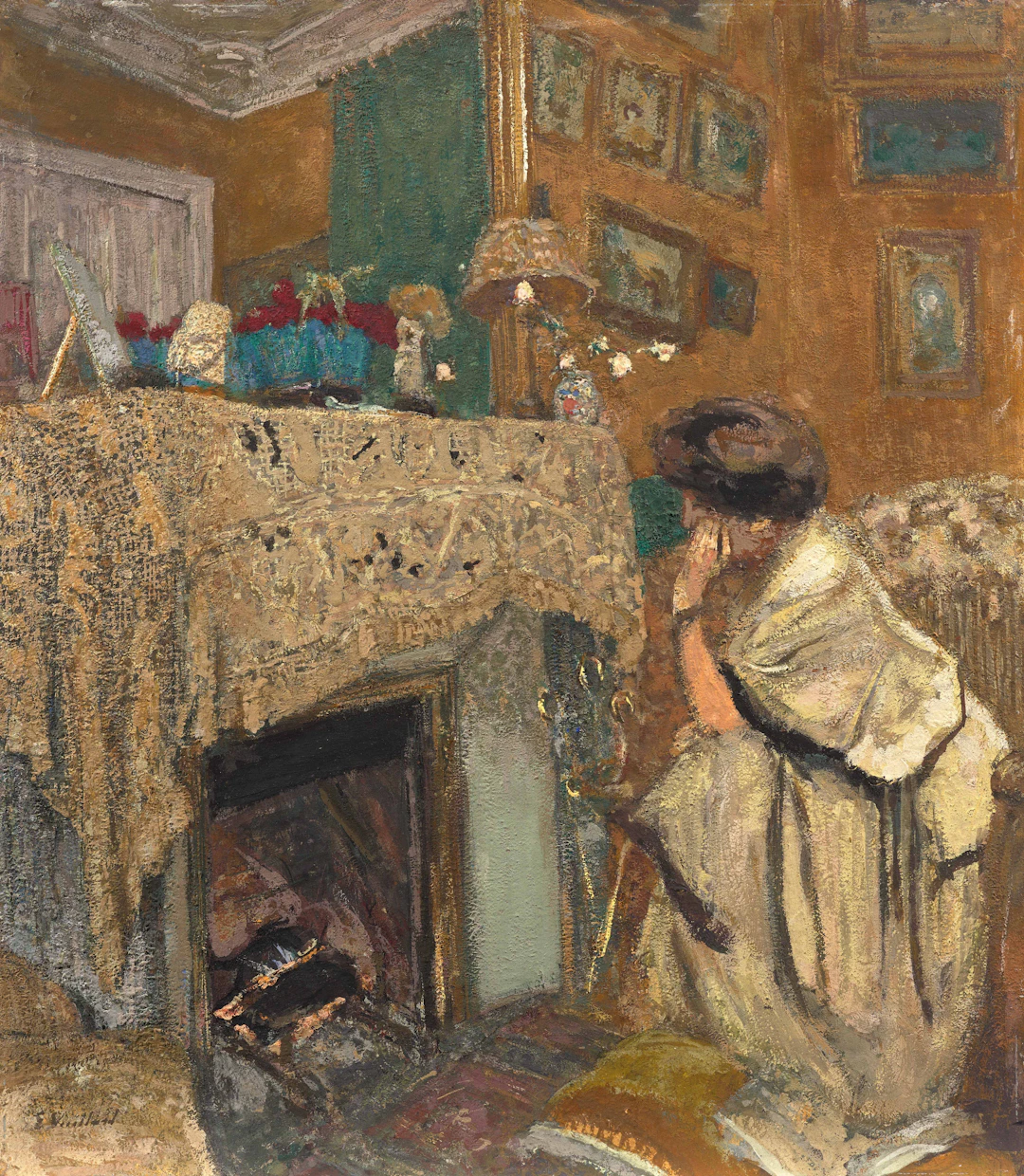 Madame Hessel au coin du feu dit Devant la cheminée - 1917-1918