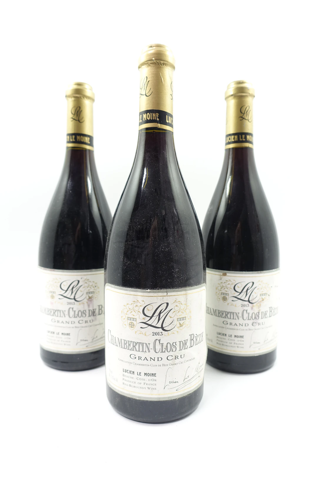 3 bts CHAMBERTIN CLOS DE BEZE 2013 Grand Cru. Lucien Le Moine