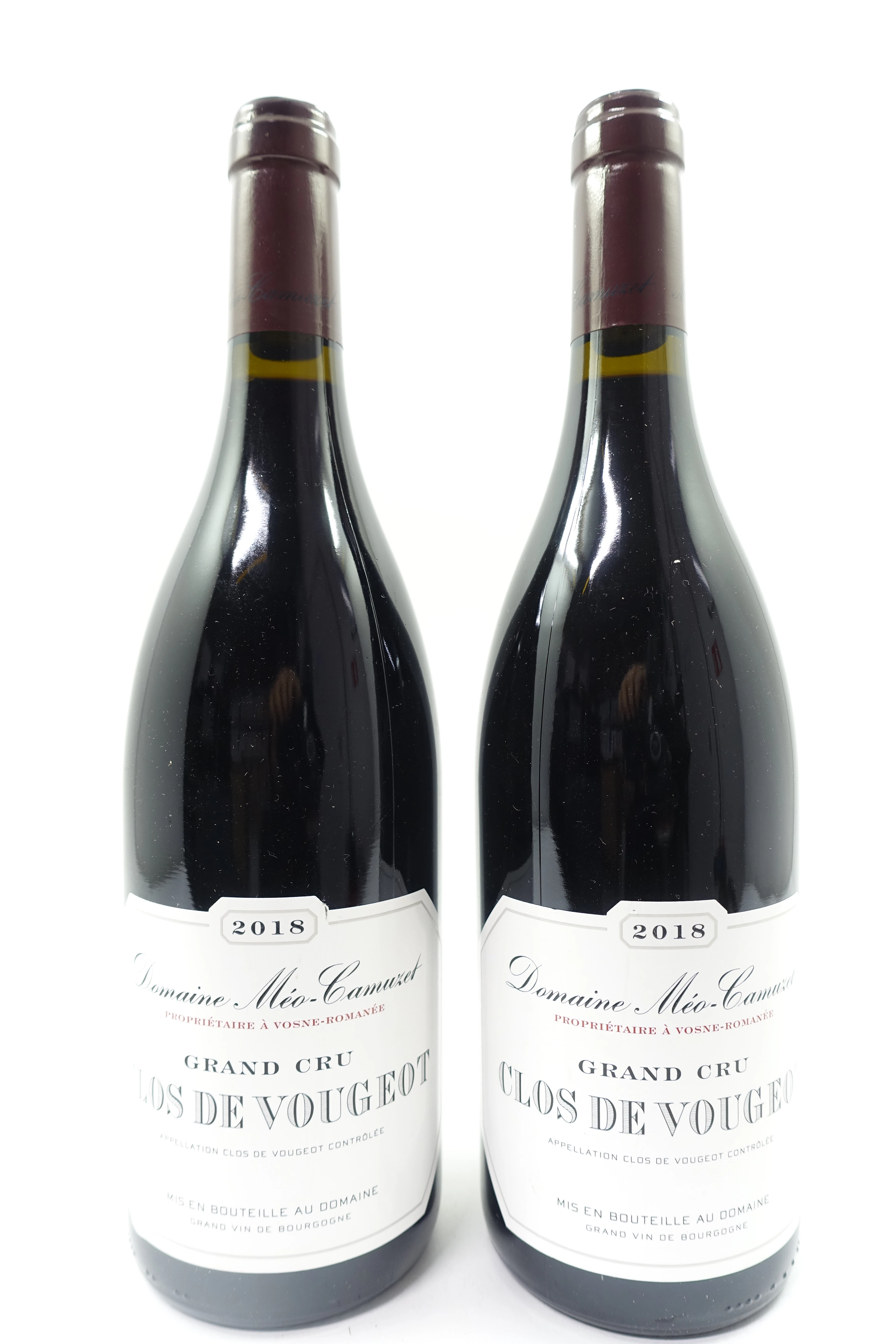 2 bts CLOS DE VOUGEOT 2018 Grand Cru. Domaine Méo Camuzet