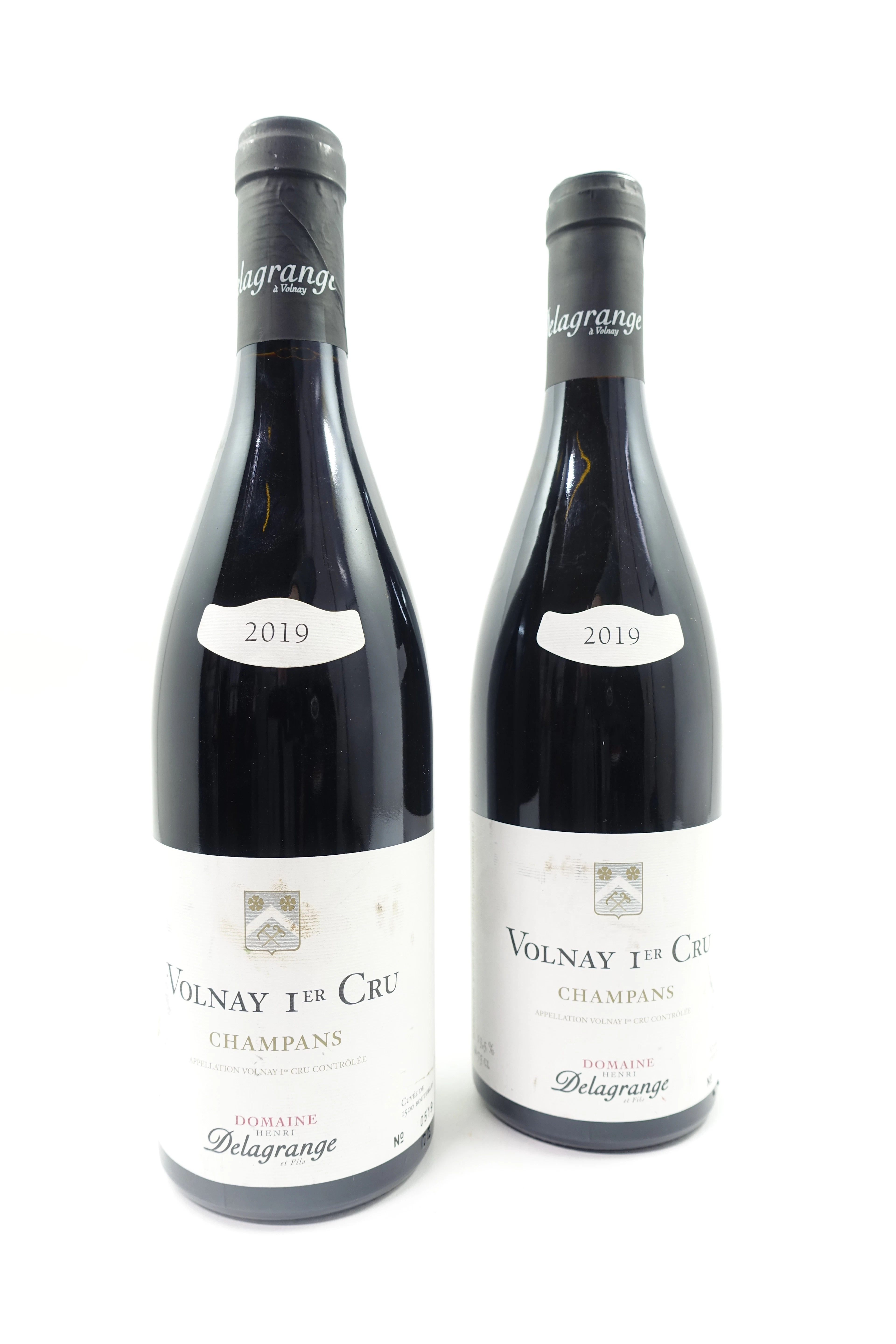 2 bts VOLNAY 2019 1er Cru Champans. Domaine Henri Delagrange et fils