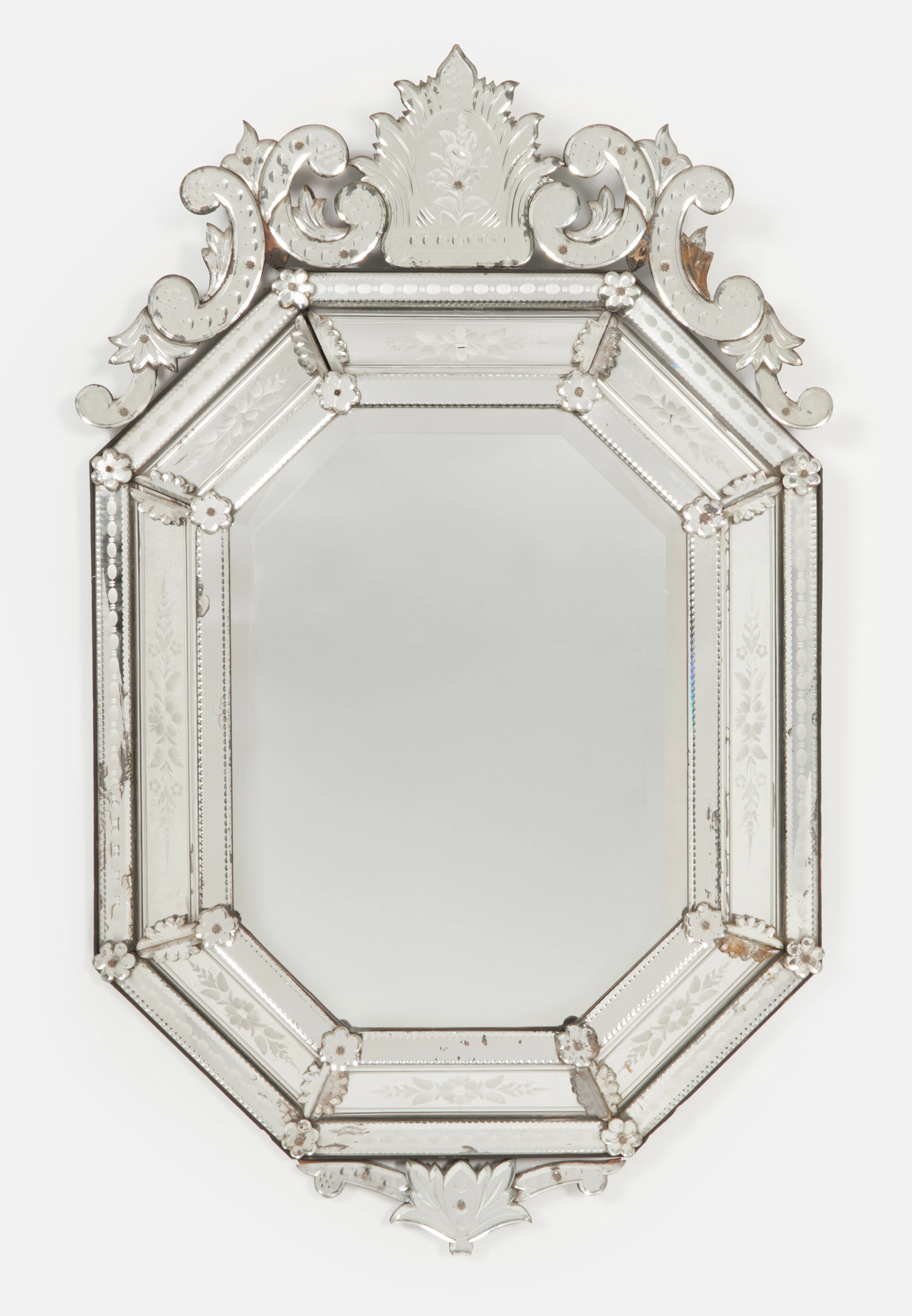 MIROIR ITALIEN DE STYLE ROCOCO, TRAVAIL MODERNE