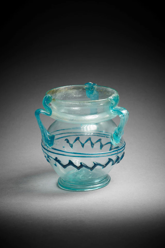 An Eastern Mediterranean free-blown glass jar