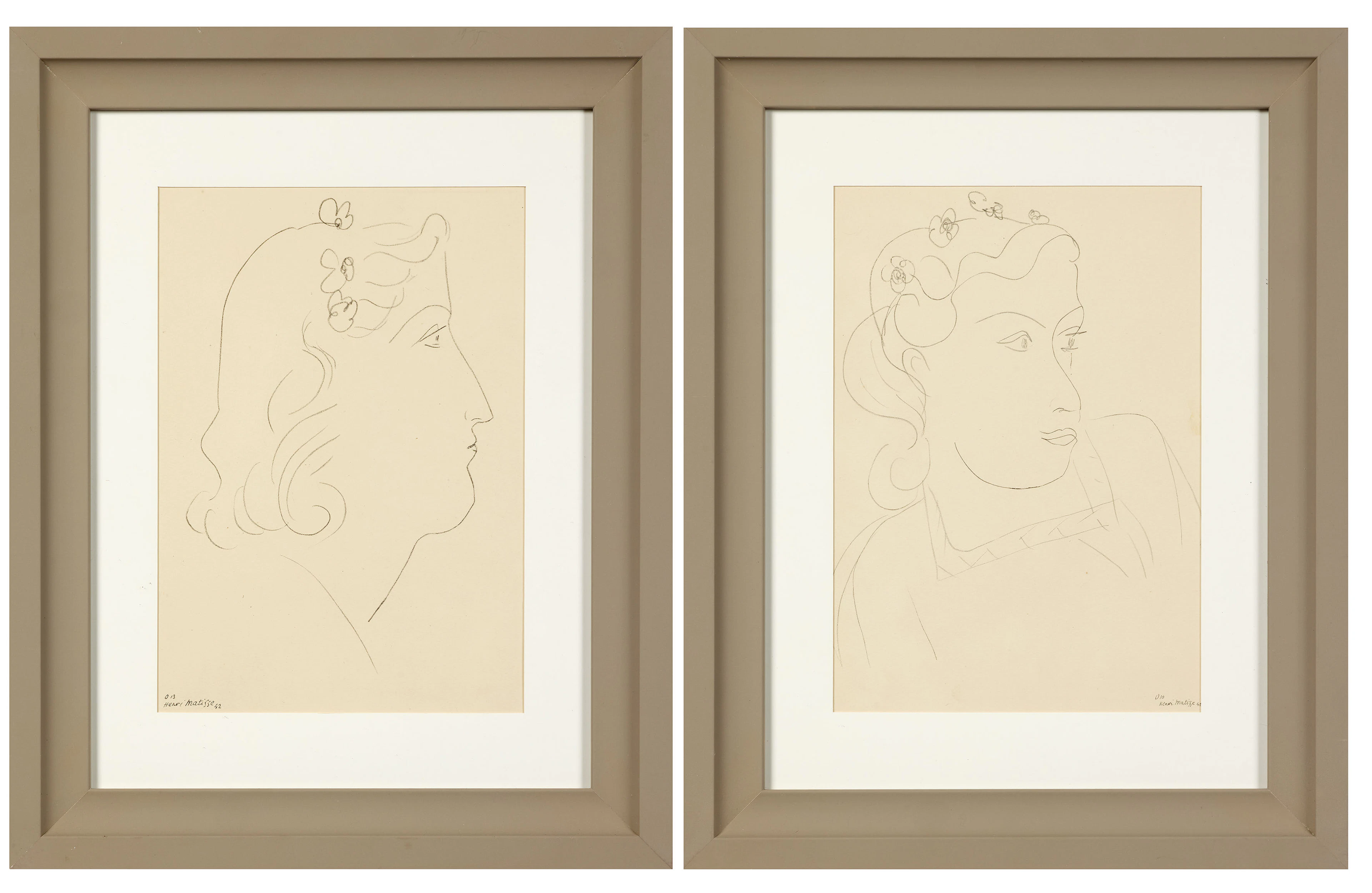 Henri MATISSE (d'après) Buste féminin (010 et 013) - 1942