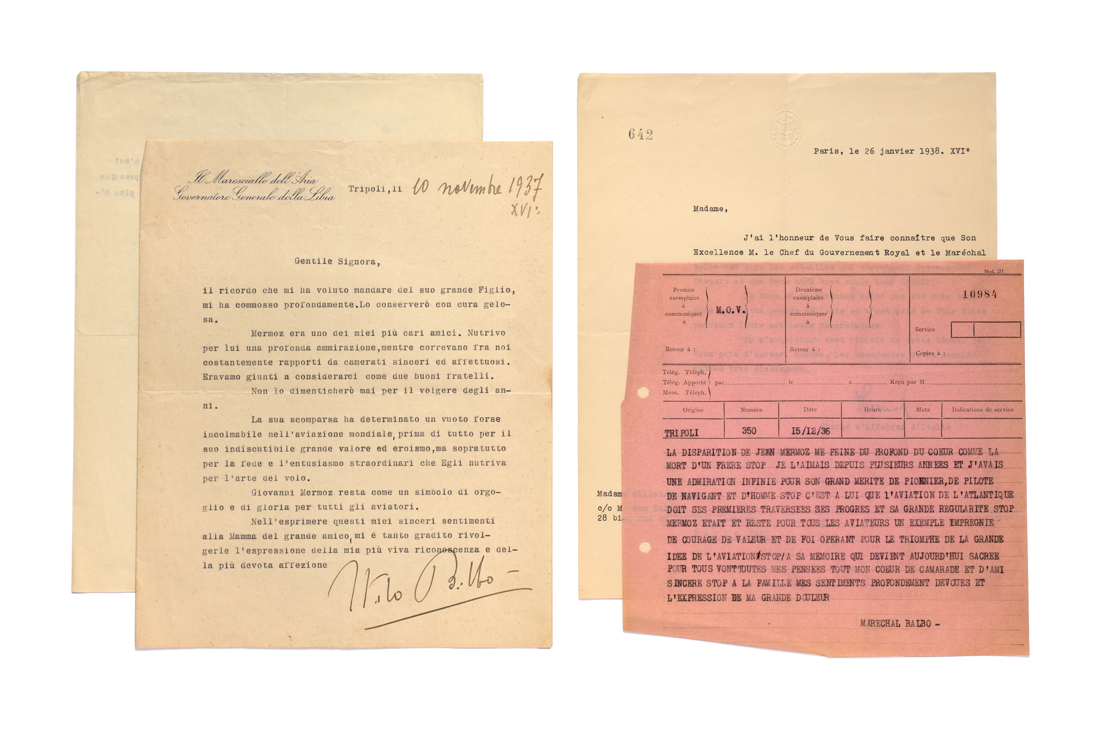 BALBO Italo (1896-1940) aviateur et ministre italien.