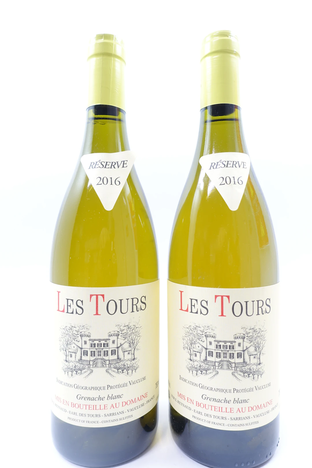 6 bts IGP VAUCLUSE 2016 Grenache Blanc. Les Tours