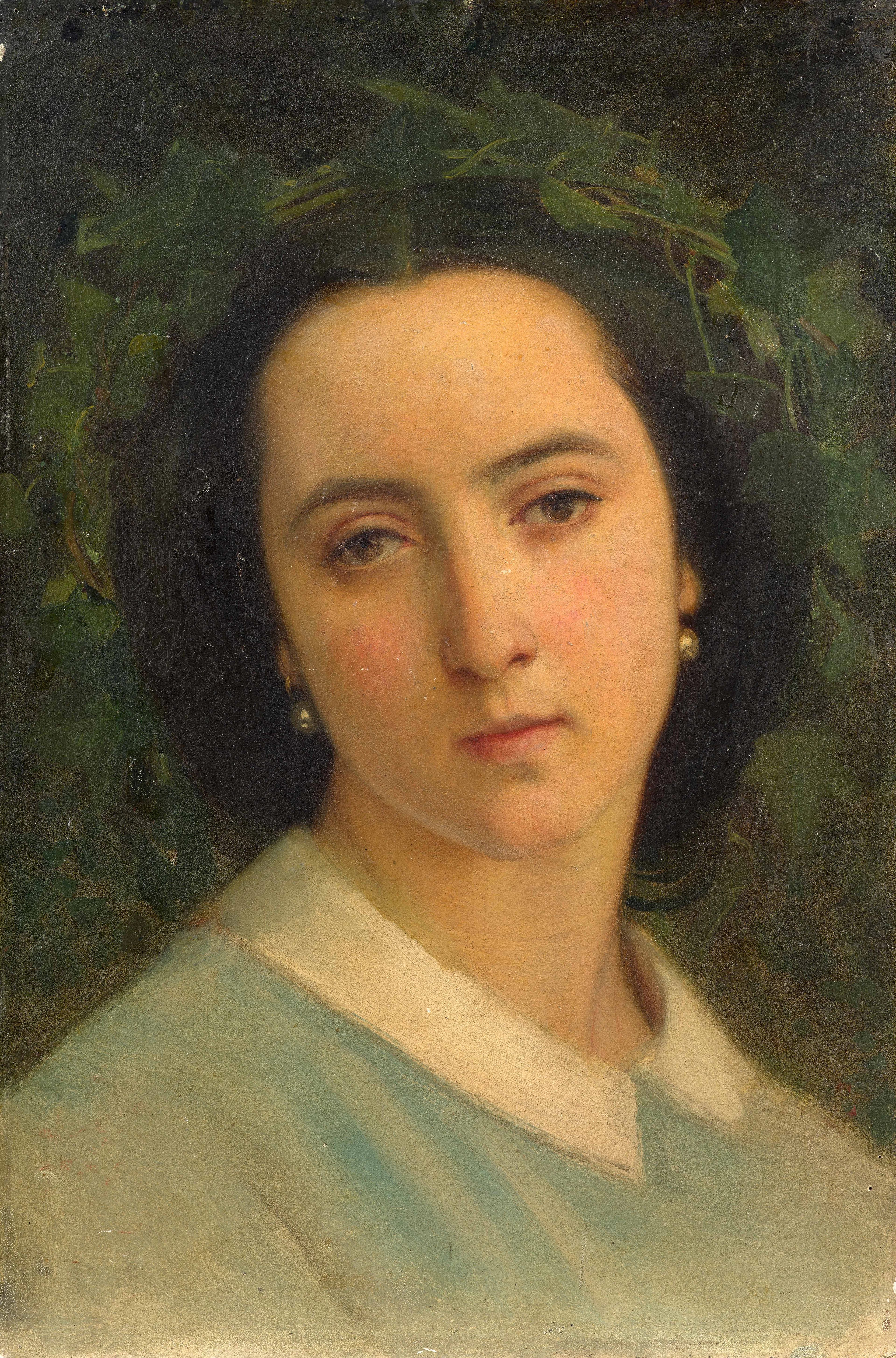 William BOUGUEREAU La Rochelle, 1825 - 1905 Portrait présumé de Nelly