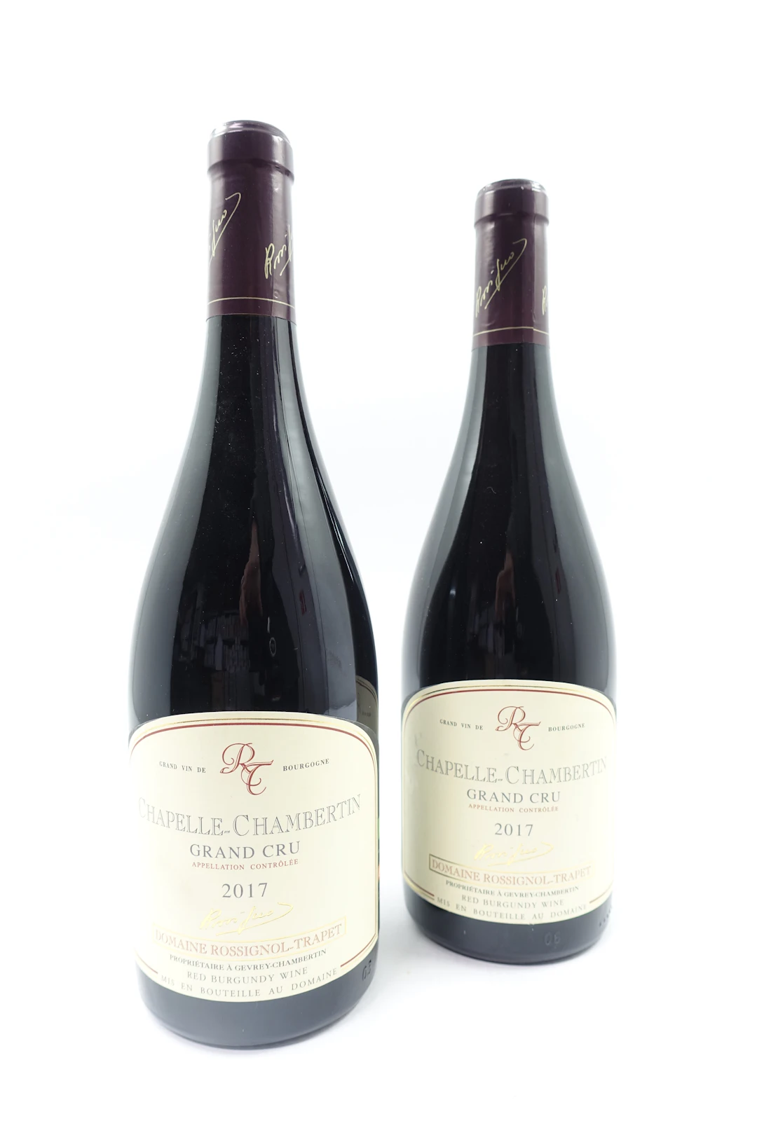 2 bts CHAPELLE CHAMBERTIN 2017 Grand Cru. Domaine Rossignol Trapet