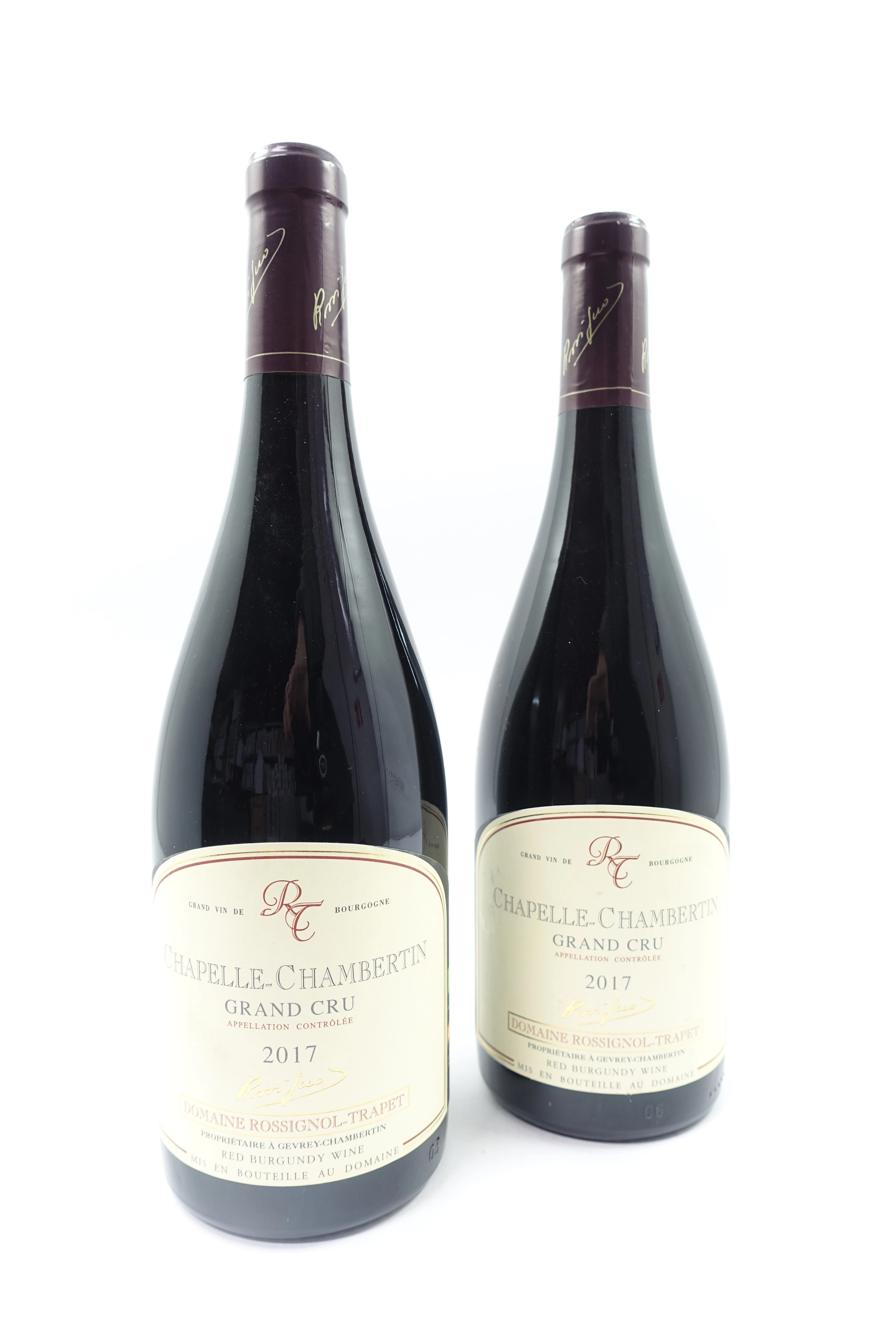 2 bts CHAPELLE CHAMBERTIN 2017 Grand Cru. Domaine Rossignol Trapet