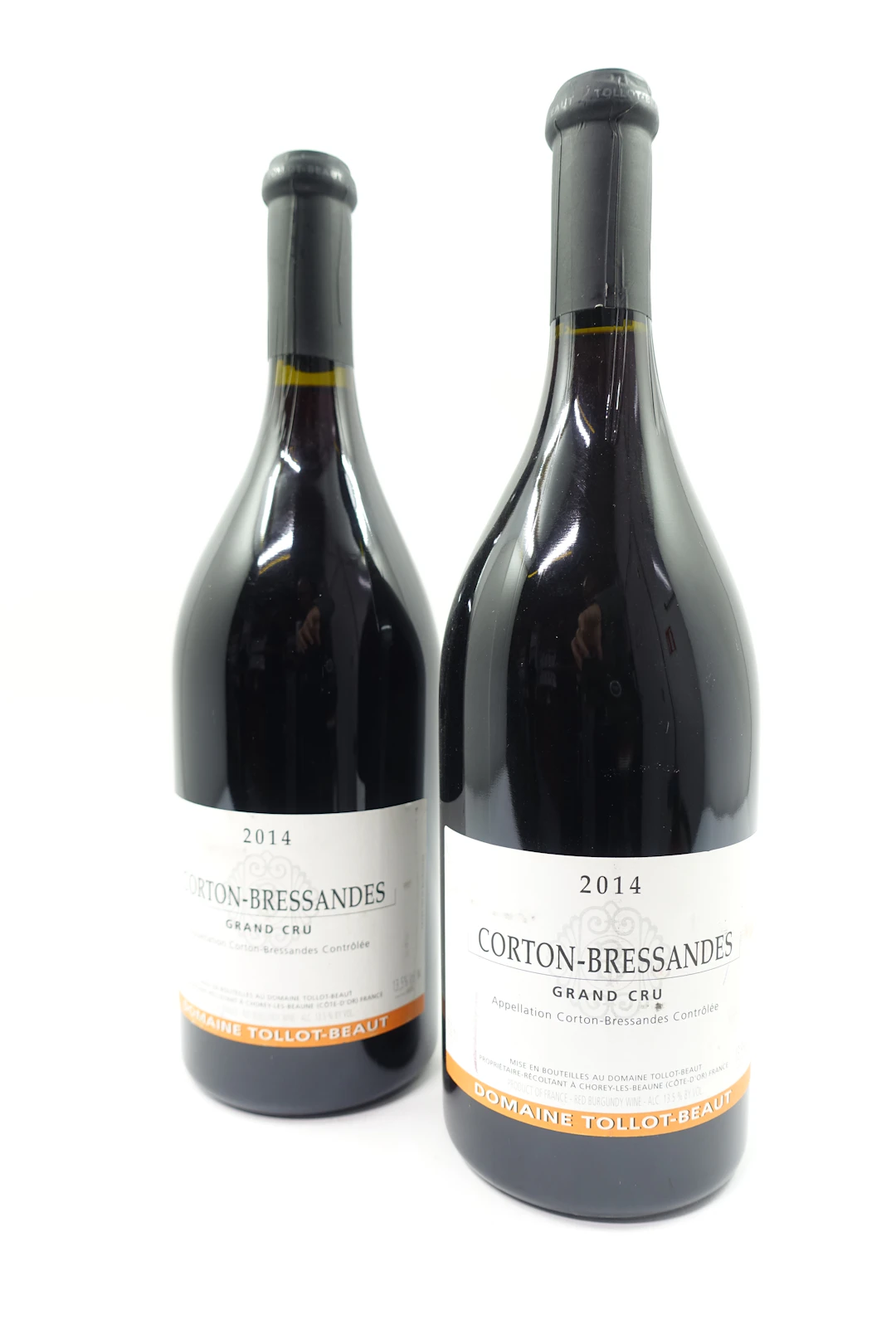 2 bts CORTON BRESSANDES 2014 Grand Cru. Domaine Tollot-Beaut