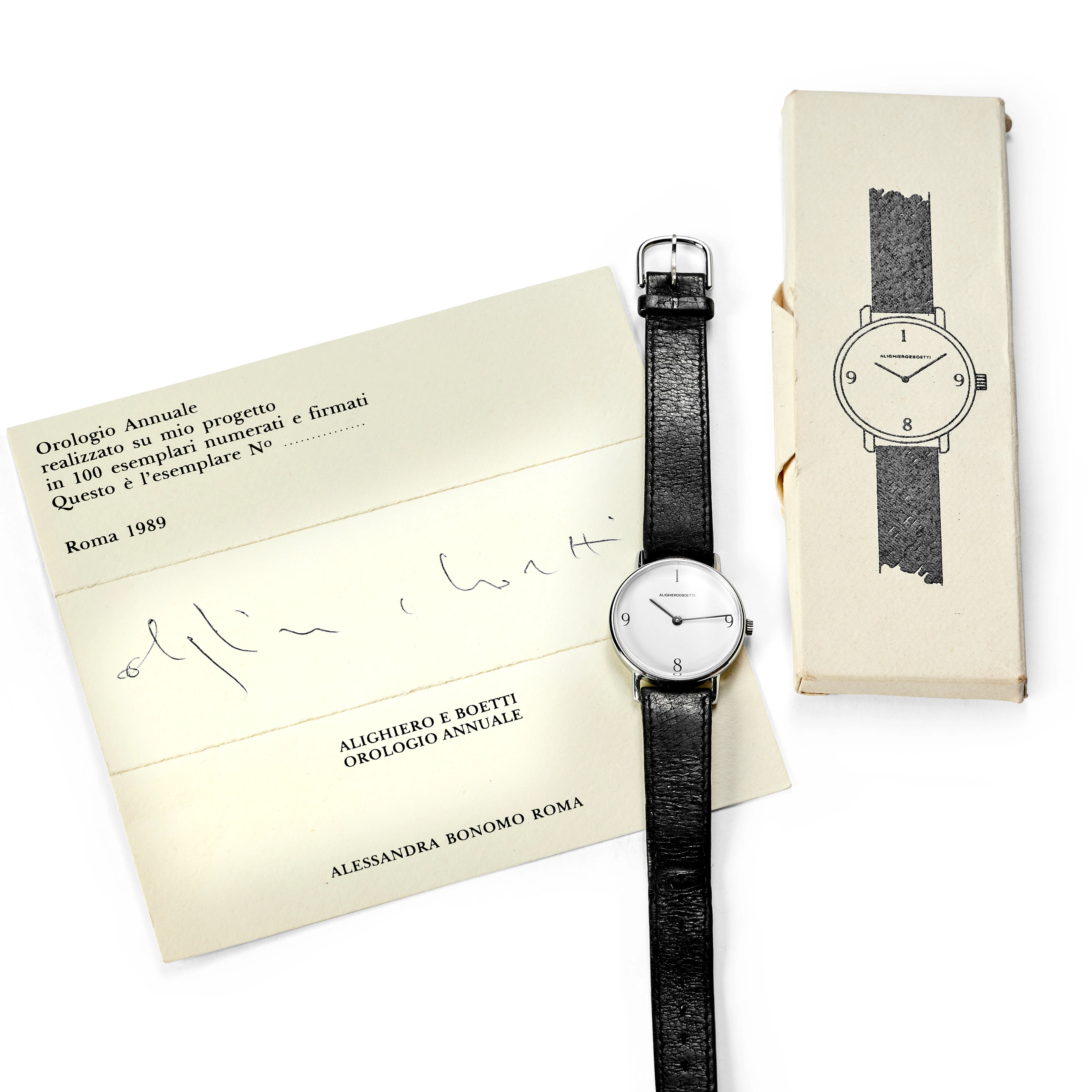 Alighiero e BOETTI 1940-1994 Orologio annuale - 1989